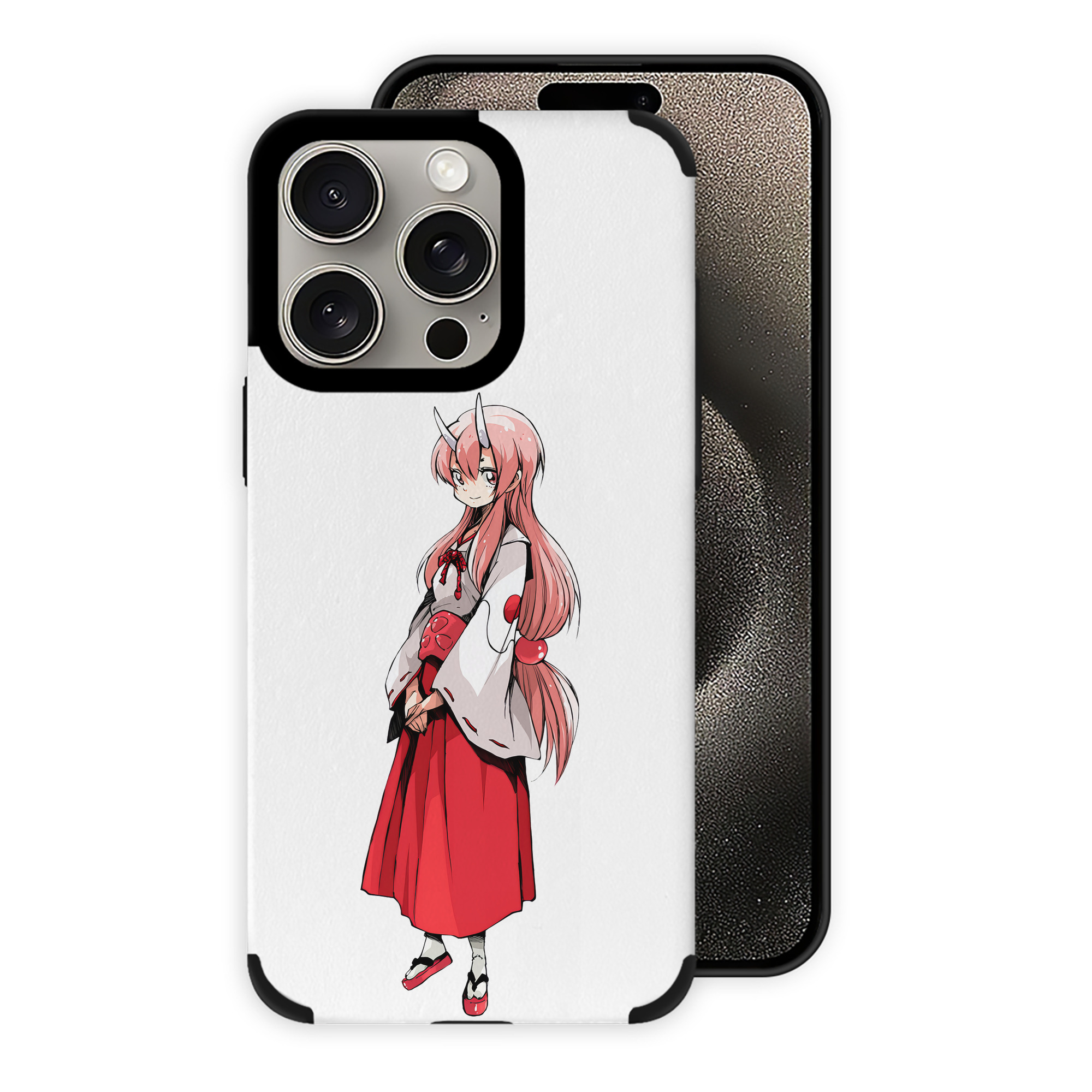 （画像用） 転スラ Regarding Reincarnated to Slime 【iPhone15ProMax対応】 PUレザー スマホケース 耐衝撃＆黄変防止