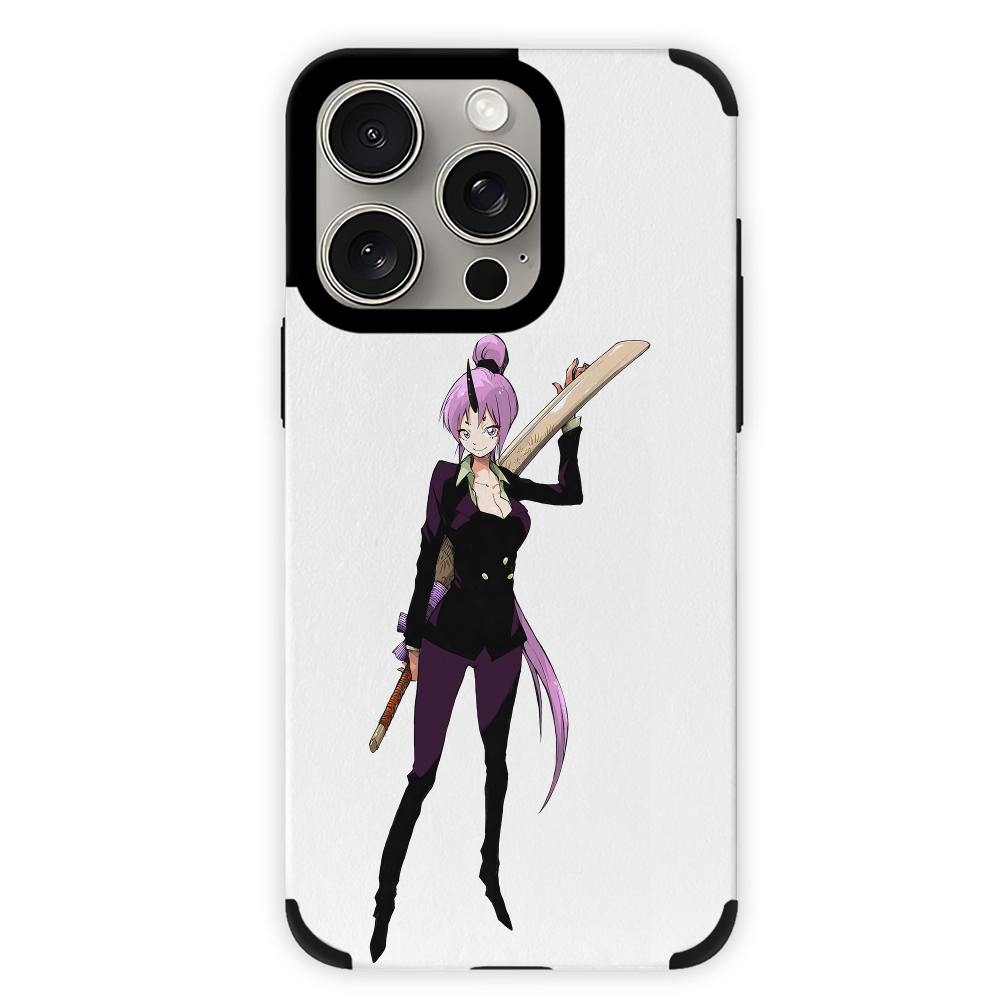 （画像用） 転スラ Regarding Reincarnated to Slime 【iPhone15ProMax対応】 PUレザー スマホケース 耐衝撃＆黄変防止