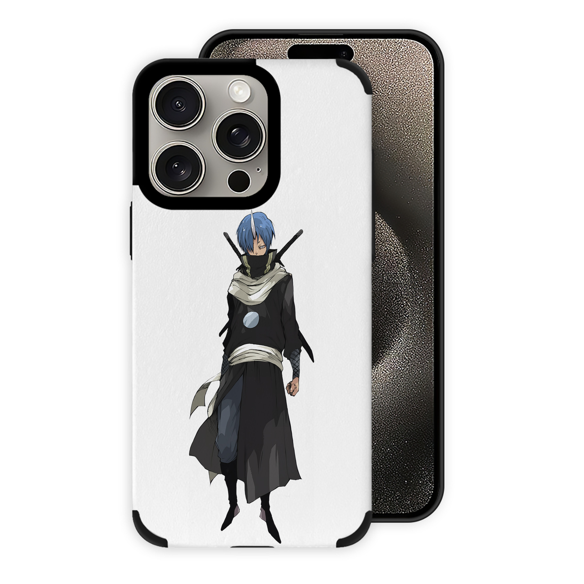 （画像用） 転スラ Regarding Reincarnated to Slime 【iPhone15ProMax対応】 PUレザー スマホケース 耐衝撃＆黄変防止