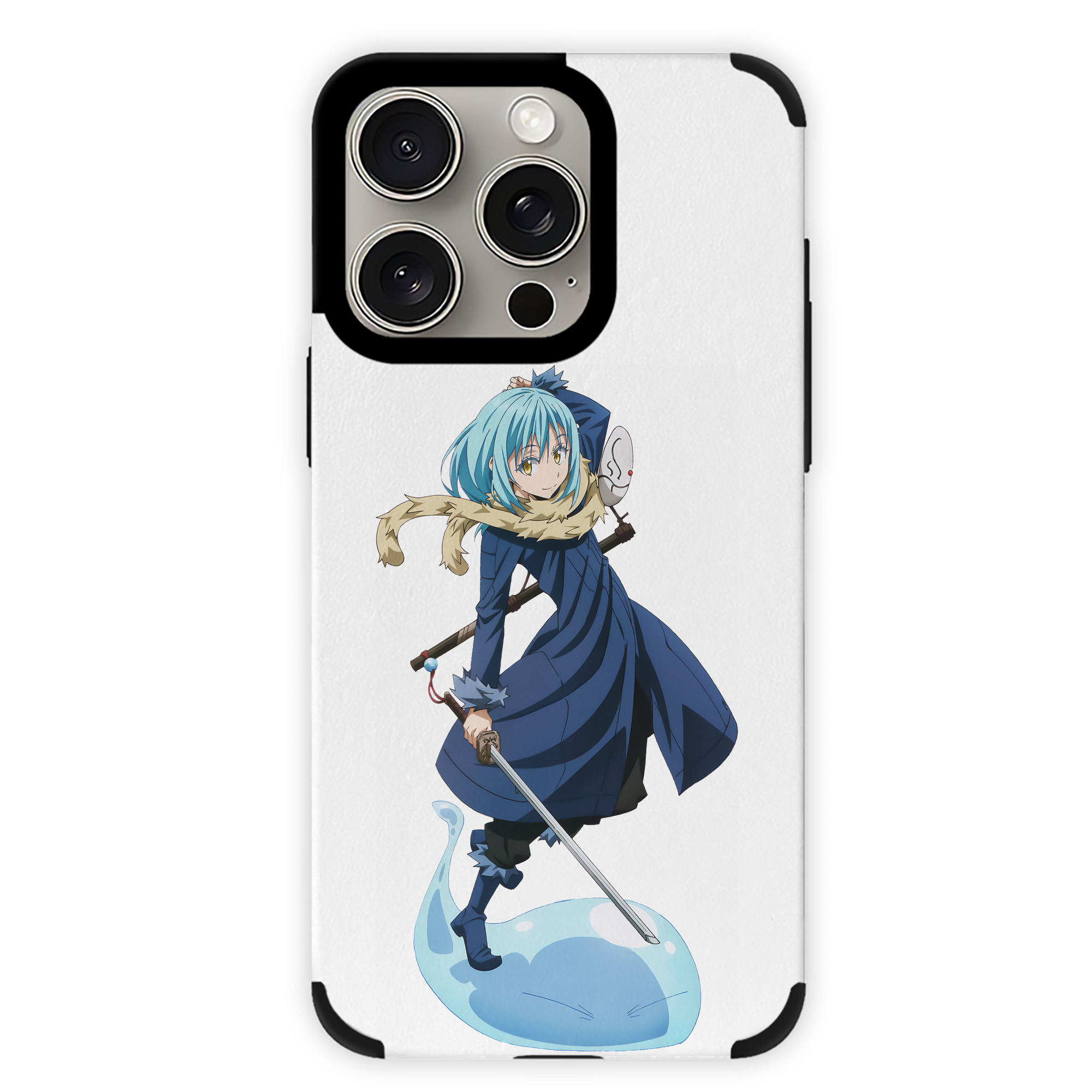 （画像用） 転スラ Regarding Reincarnated to Slime 【iPhone15ProMax対応】 PUレザー スマホケース 耐衝撃＆黄変防止