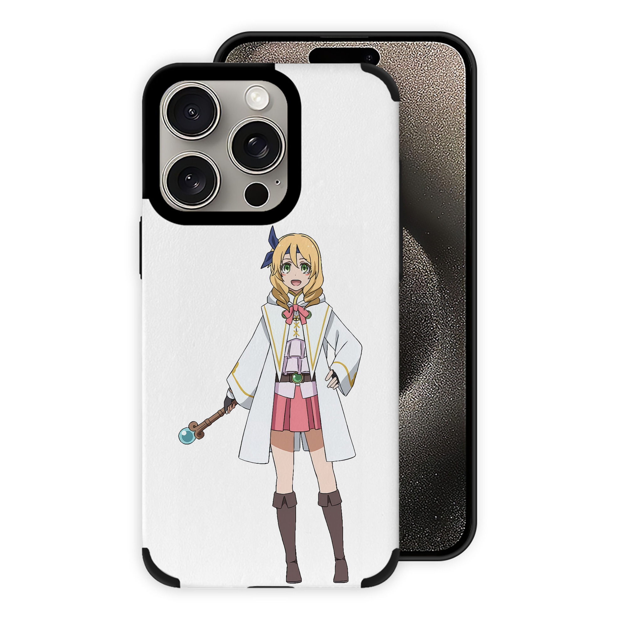 （画像用） 転スラ Regarding Reincarnated to Slime 【iPhone15ProMax対応】 PUレザー スマホケース 耐衝撃＆黄変防止