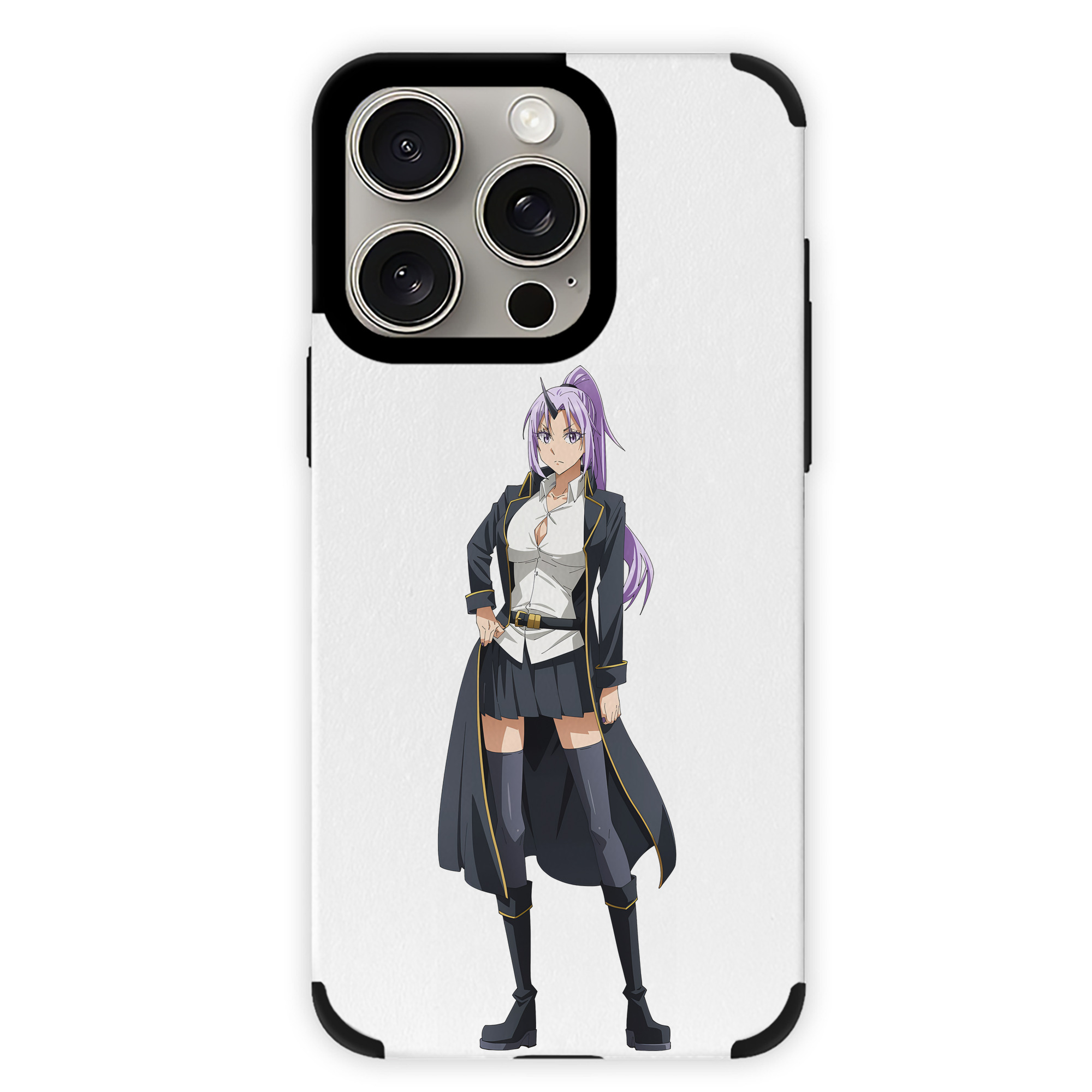 （画像用） 転スラ Regarding Reincarnated to Slime 【iPhone15ProMax対応】 PUレザー スマホケース 耐衝撃＆黄変防止