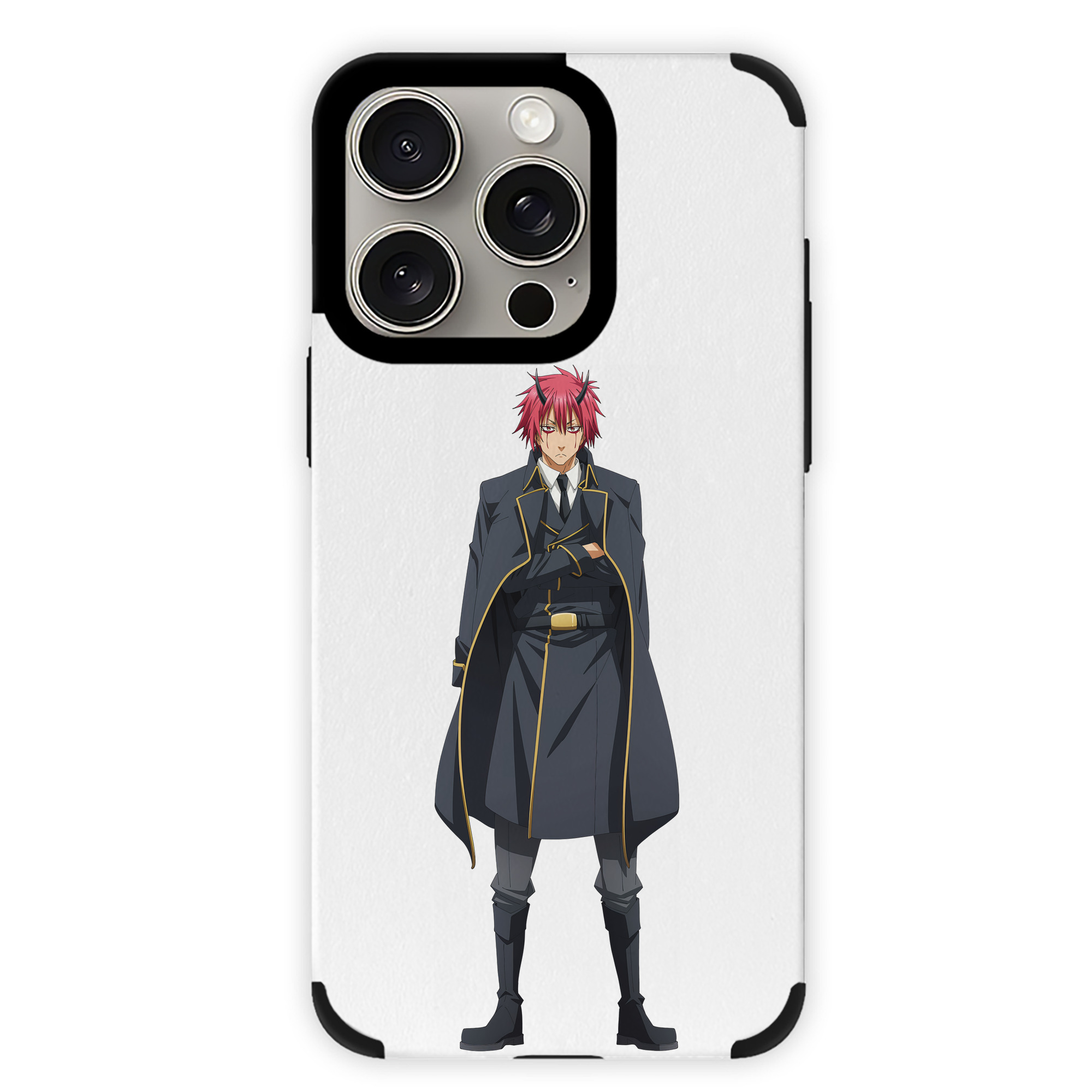 （画像用） 転スラ Regarding Reincarnated to Slime 【iPhone15ProMax対応】 PUレザー スマホケース 耐衝撃＆黄変防止