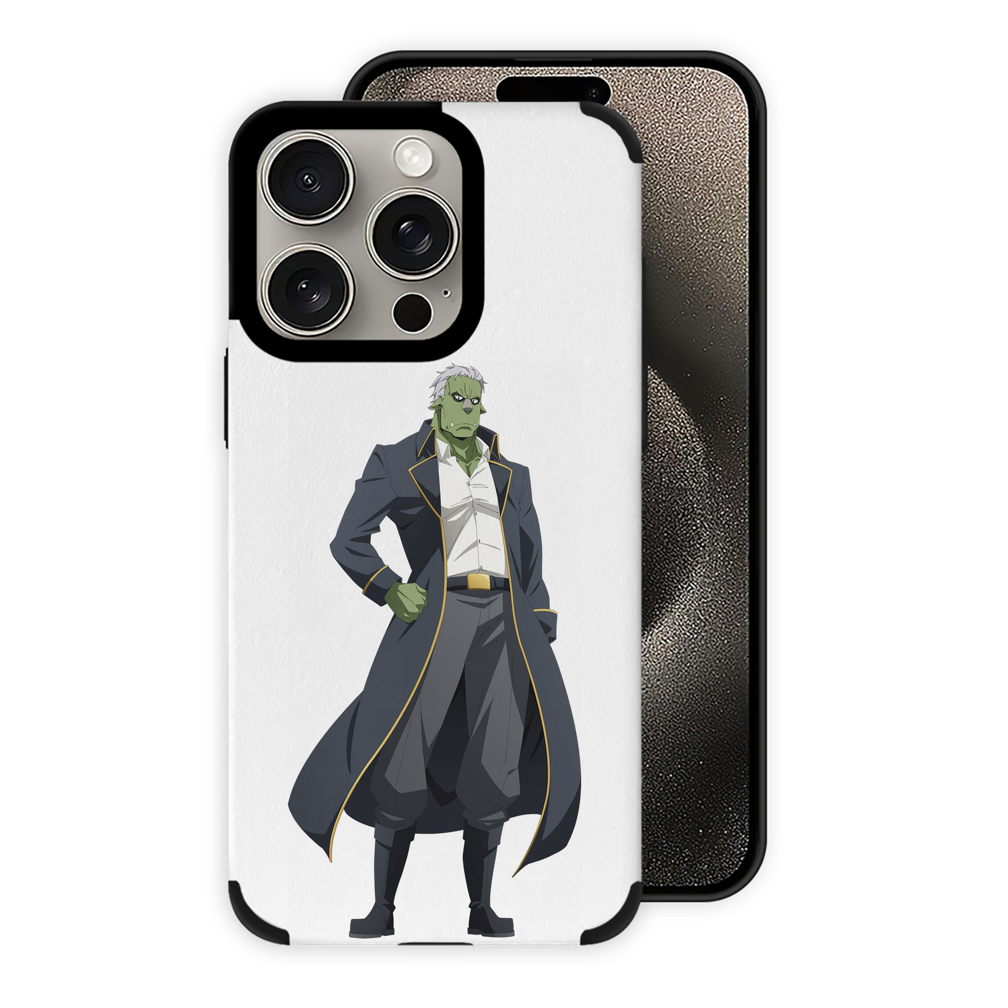 （画像用） 転スラ Regarding Reincarnated to Slime 【iPhone15ProMax対応】 PUレザー スマホケース 耐衝撃＆黄変防止