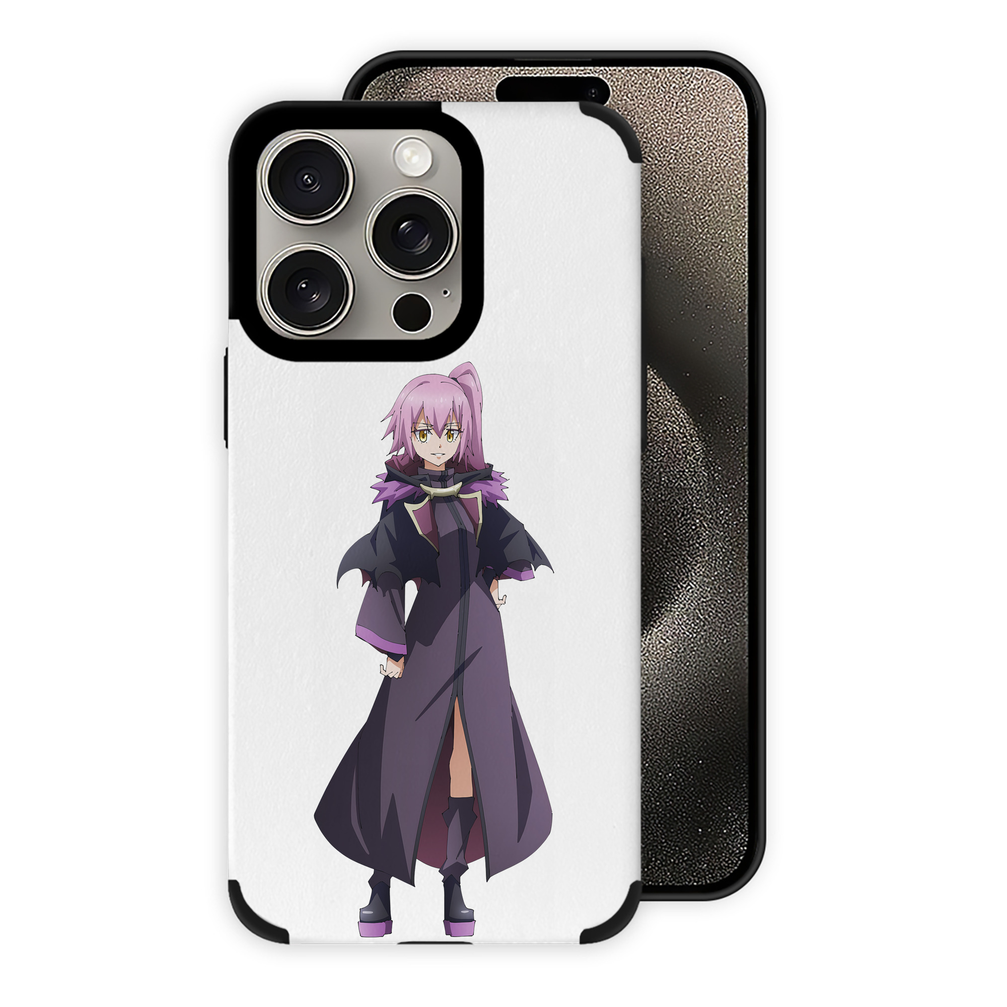 （画像用） 転スラ Regarding Reincarnated to Slime 【iPhone15ProMax対応】 PUレザー スマホケース 耐衝撃＆黄変防止