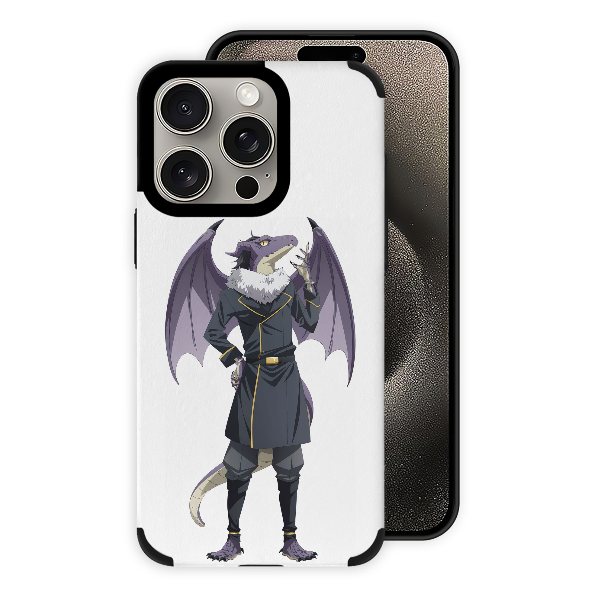 （画像用） 転スラ Regarding Reincarnated to Slime 【iPhone15ProMax対応】 PUレザー スマホケース 耐衝撃＆黄変防止