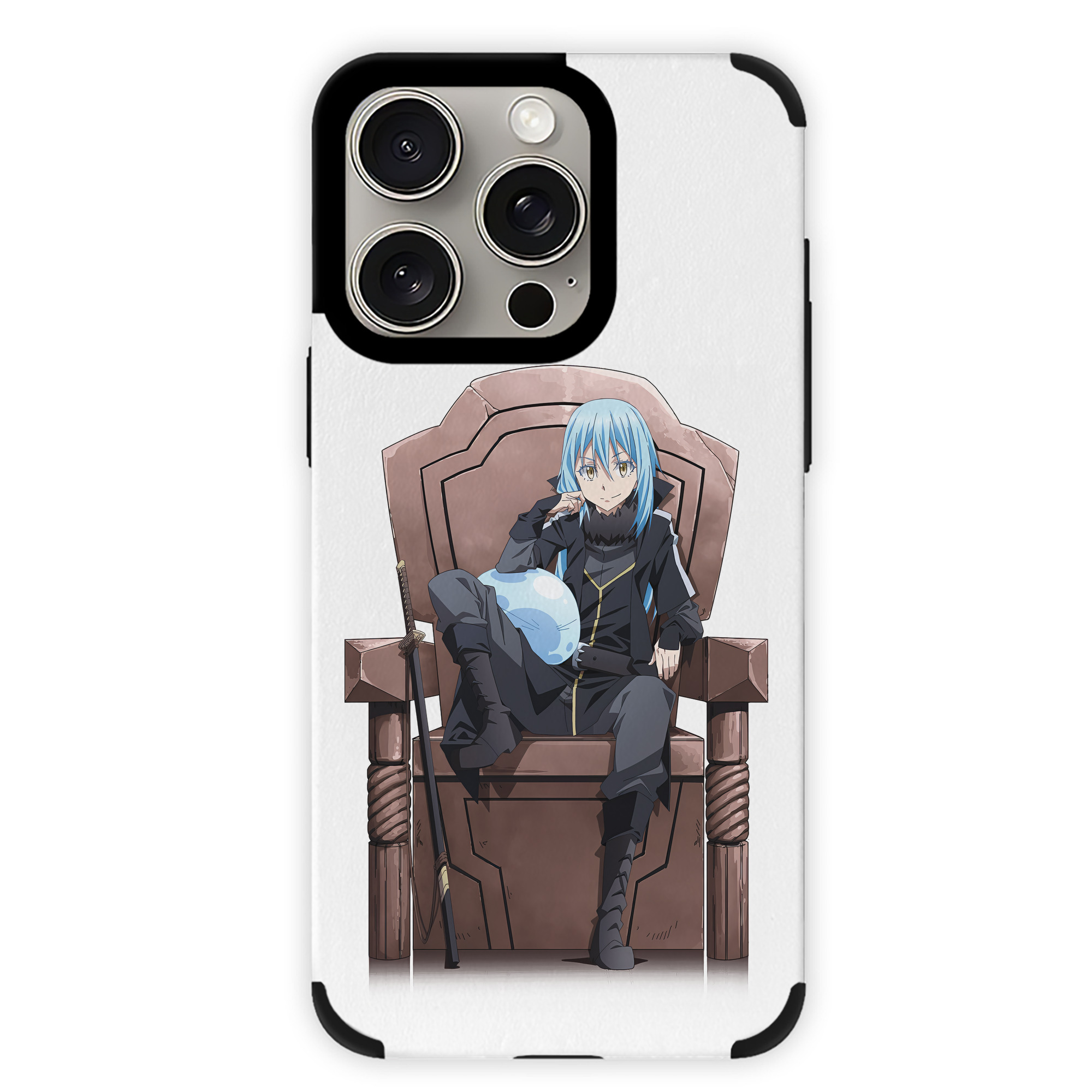 （画像用） 転スラ Regarding Reincarnated to Slime 【iPhone15ProMax対応】 PUレザー スマホケース 耐衝撃＆黄変防止