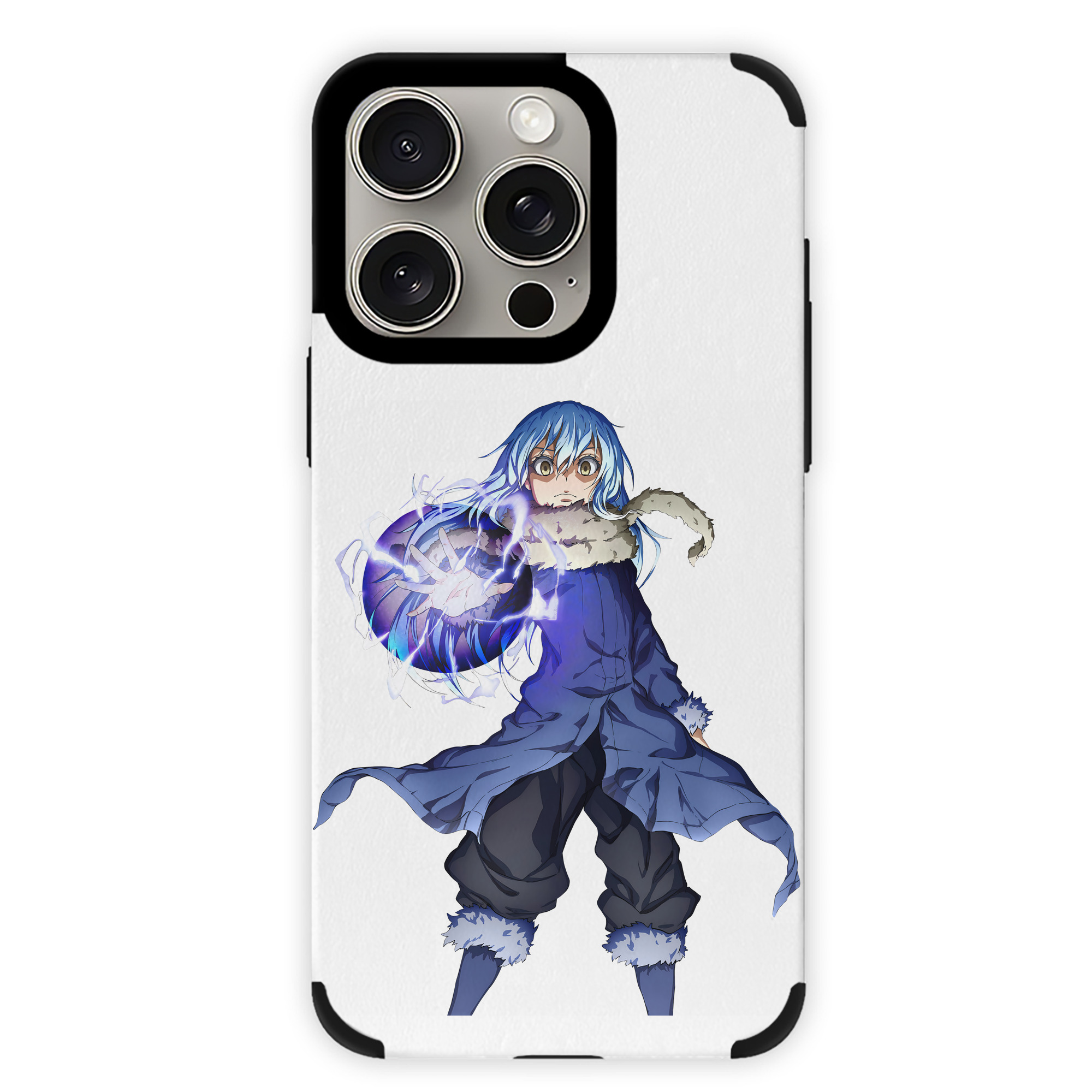 （画像用） 転スラ Regarding Reincarnated to Slime 【iPhone15ProMax対応】 PUレザー スマホケース 耐衝撃＆黄変防止