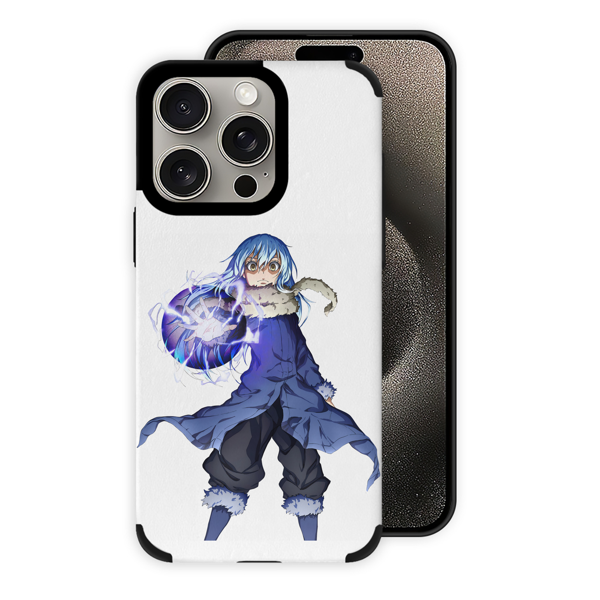 （画像用） 転スラ Regarding Reincarnated to Slime 【iPhone15ProMax対応】 PUレザー スマホケース 耐衝撃＆黄変防止