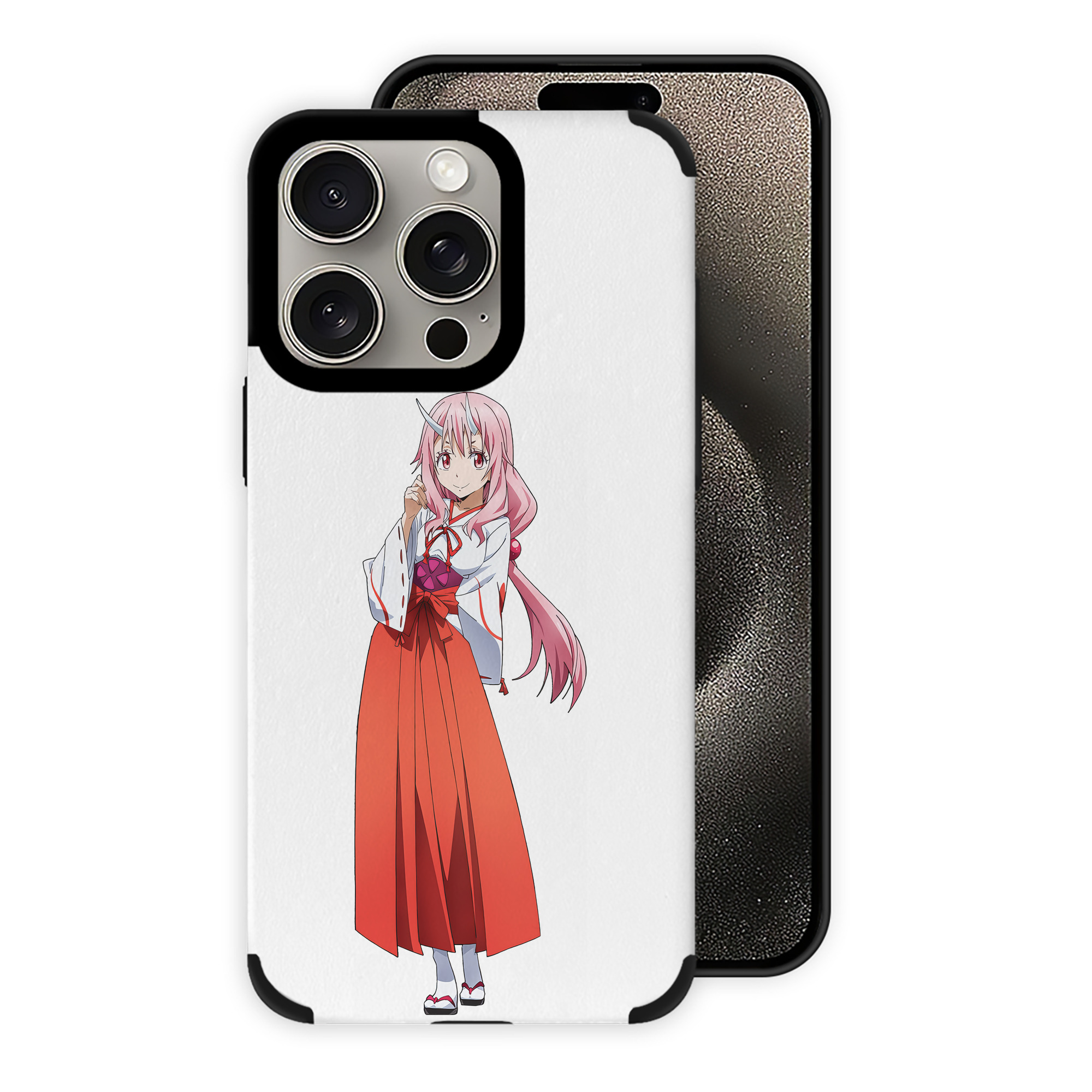 （画像用） 転スラ Regarding Reincarnated to Slime 【iPhone15ProMax対応】 PUレザー スマホケース 耐衝撃＆黄変防止