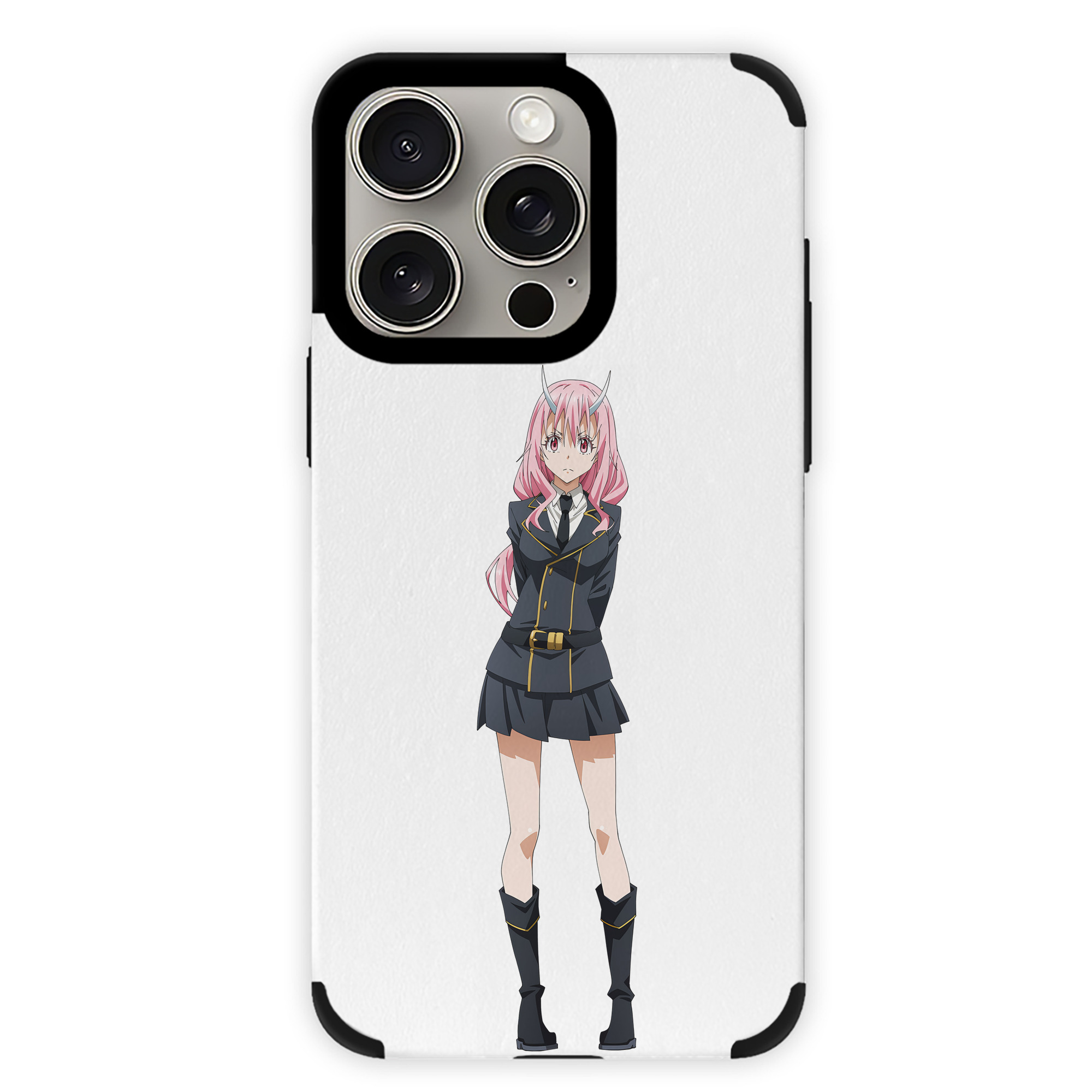 （画像用） 転スラ Regarding Reincarnated to Slime 【iPhone15ProMax対応】 PUレザー スマホケース 耐衝撃＆黄変防止