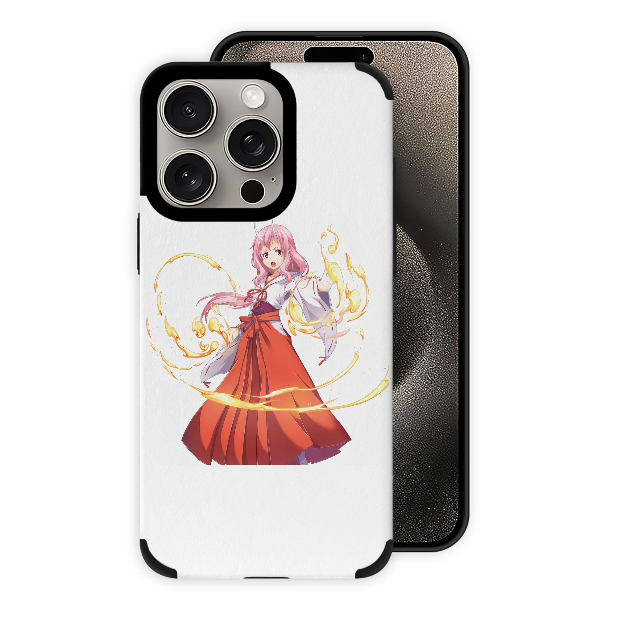 （画像用） 転スラ Regarding Reincarnated to Slime 【iPhone15ProMax対応】 PUレザー スマホケース 耐衝撃＆黄変防止