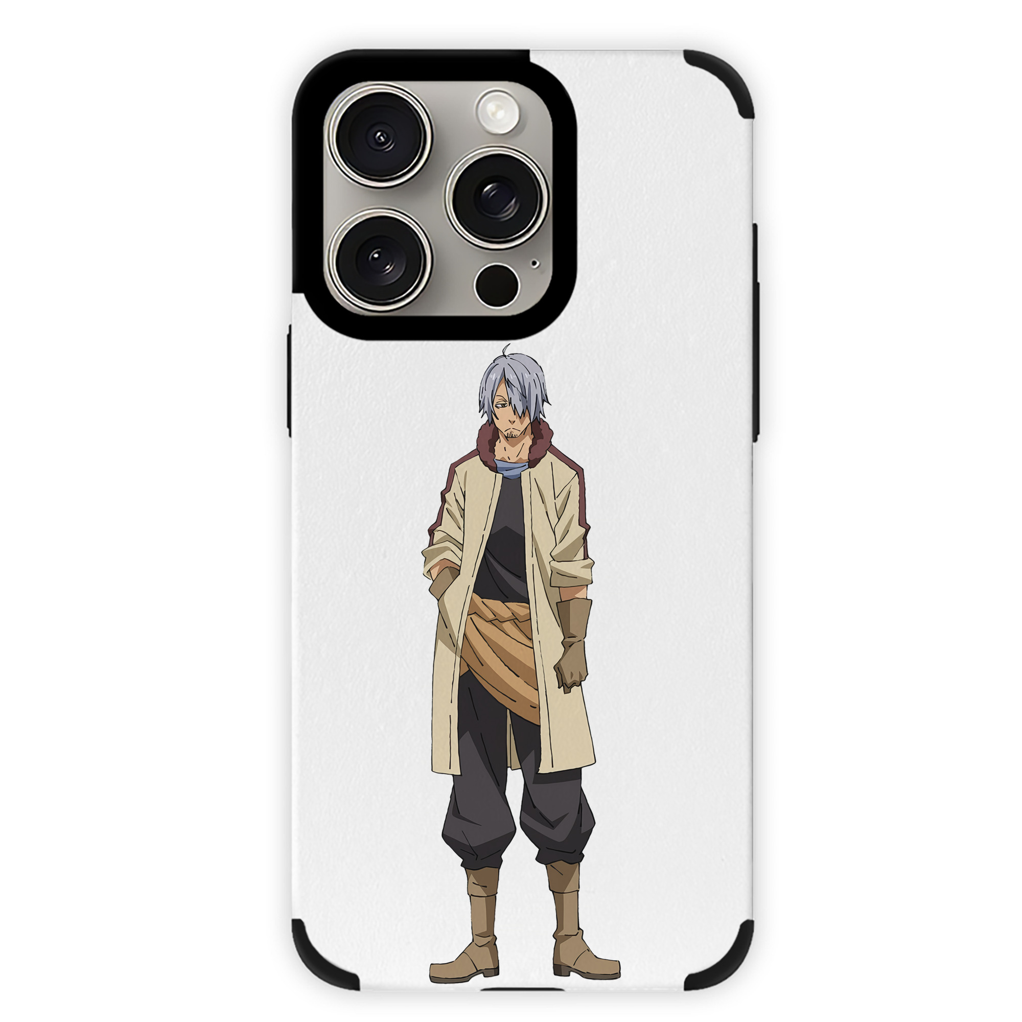（画像用） 転スラ Regarding Reincarnated to Slime 【iPhone15ProMax対応】 PUレザー スマホケース 耐衝撃＆黄変防止