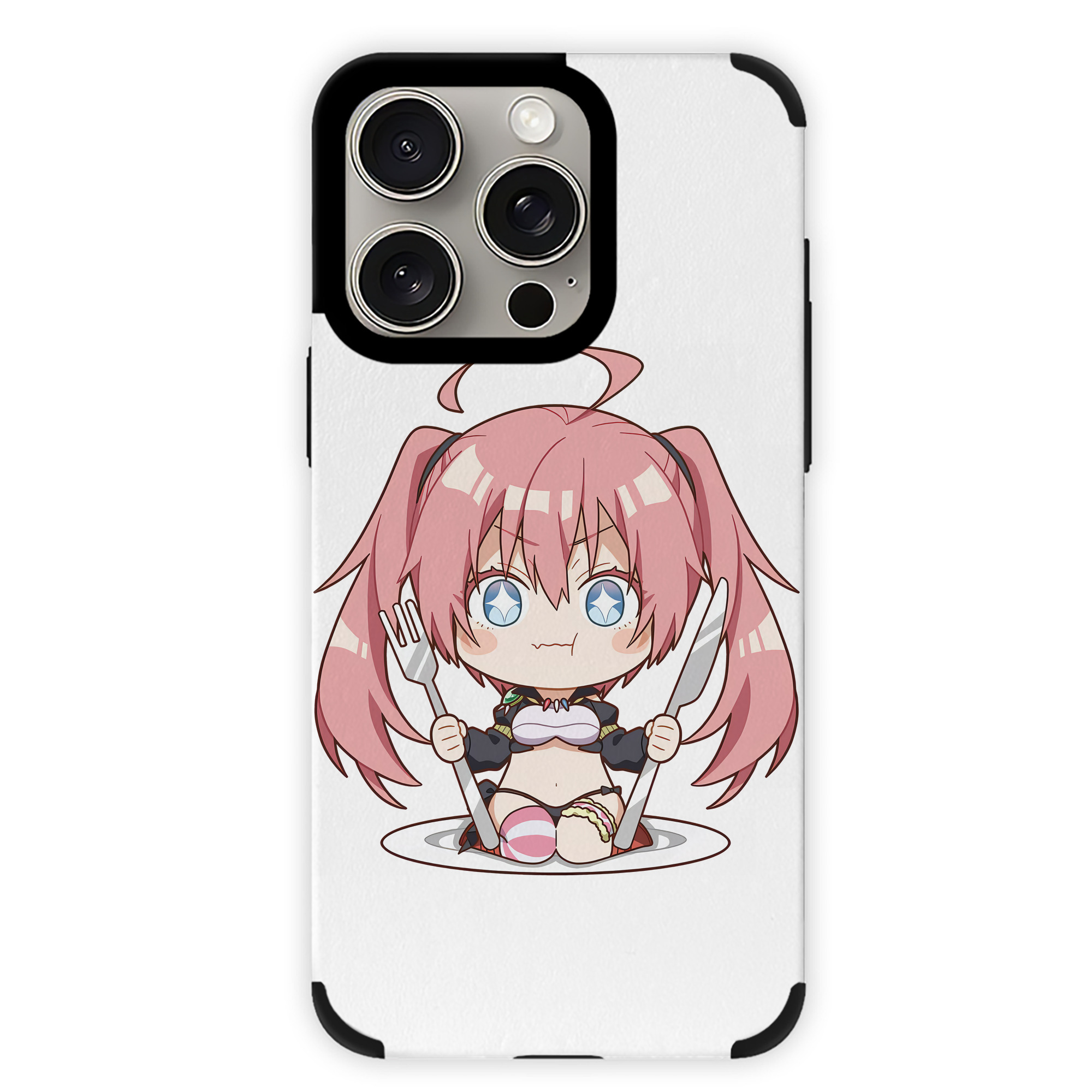 （画像用） 転スラ Regarding Reincarnated to Slime 【iPhone15ProMax対応】 PUレザー スマホケース 耐衝撃＆黄変防止