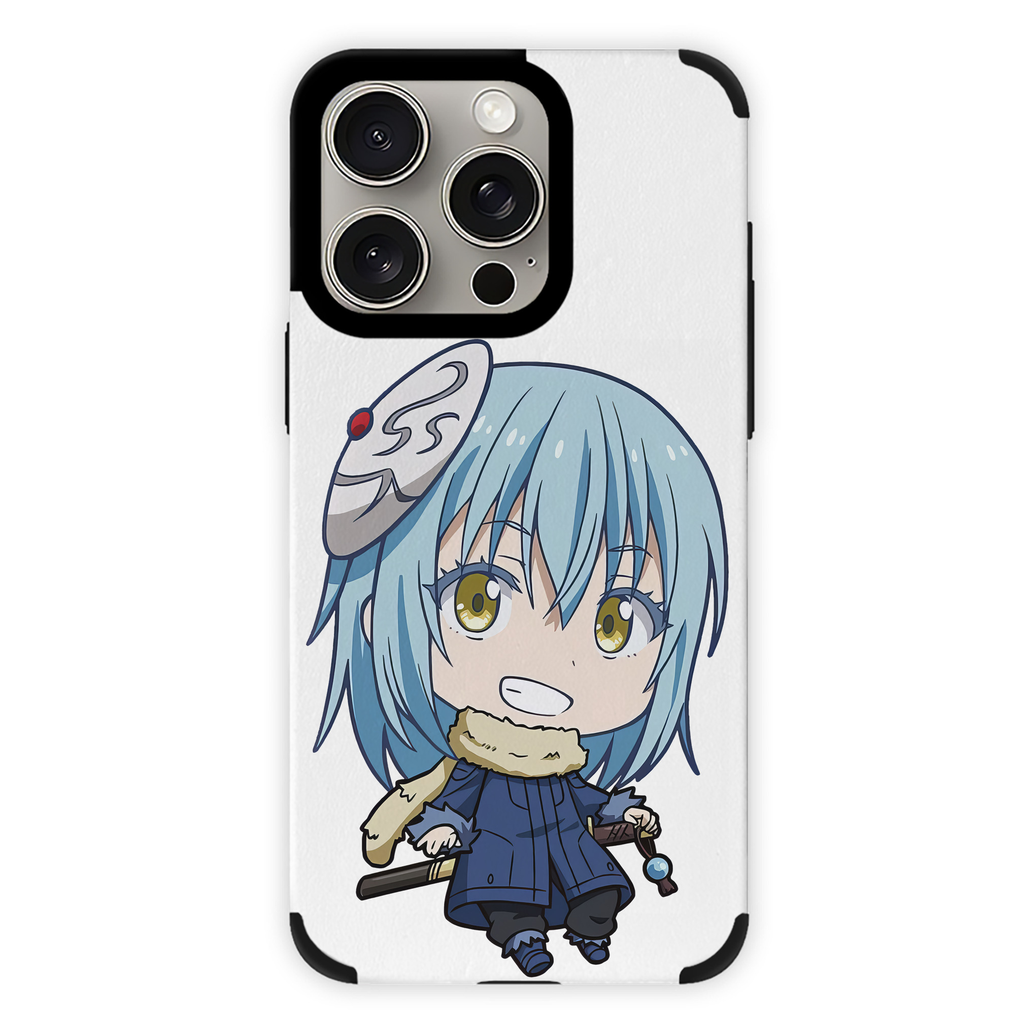 （画像用） 転スラ Regarding Reincarnated to Slime 【iPhone15ProMax対応】 PUレザー スマホケース 耐衝撃＆黄変防止
