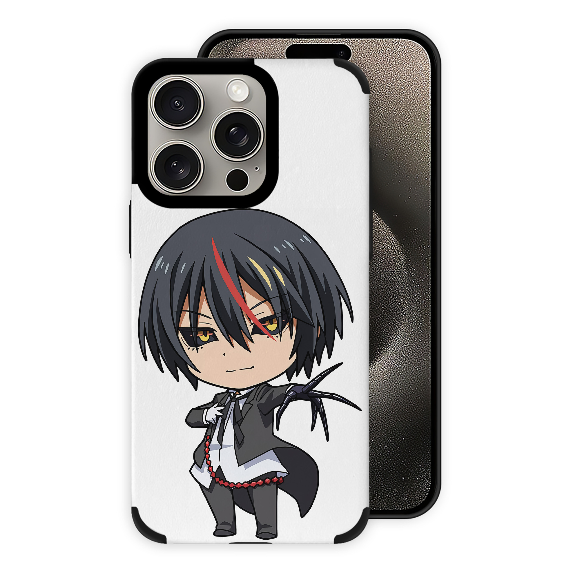 （画像用） 転スラ Regarding Reincarnated to Slime 【iPhone15ProMax対応】 PUレザー スマホケース 耐衝撃＆黄変防止