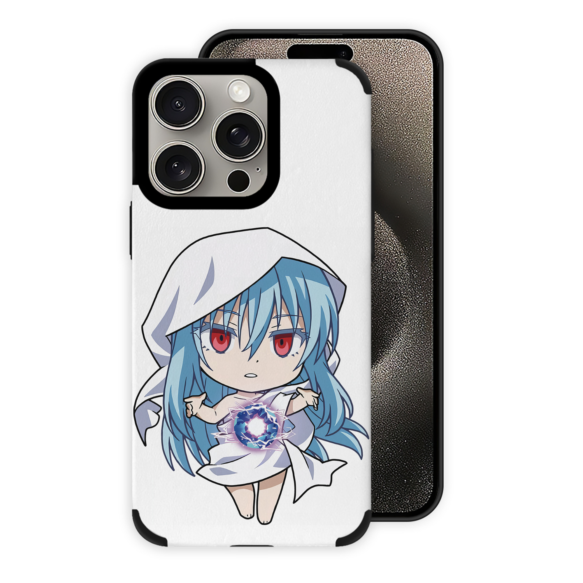 （画像用） 転スラ Regarding Reincarnated to Slime 【iPhone15ProMax対応】 PUレザー スマホケース 耐衝撃＆黄変防止