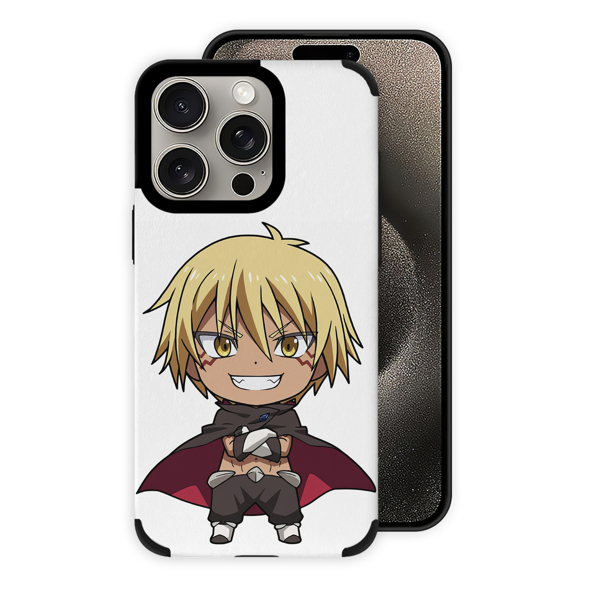 （画像用） 転スラ Regarding Reincarnated to Slime 【iPhone15ProMax対応】 PUレザー スマホケース 耐衝撃＆黄変防止