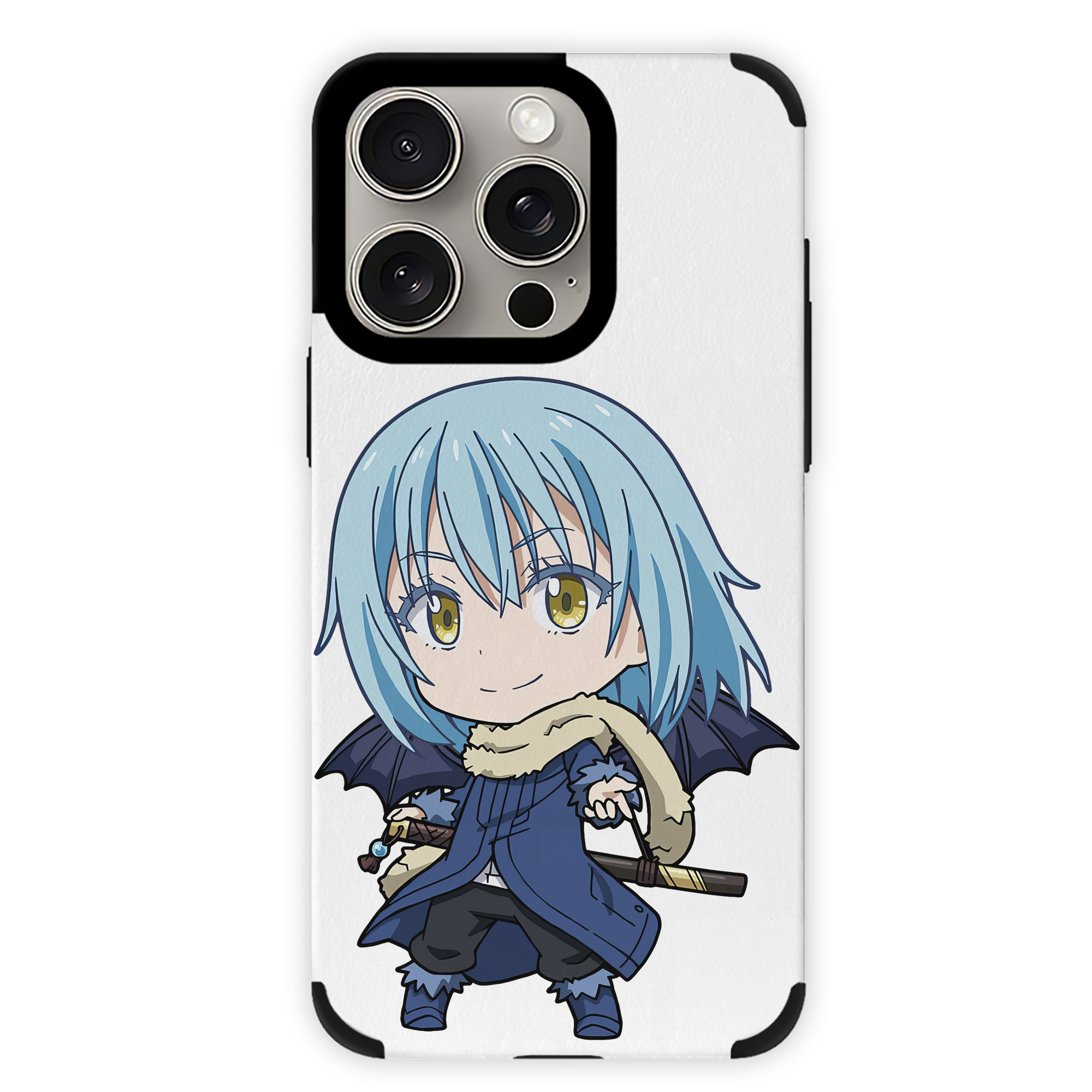 （画像用） 転スラ Regarding Reincarnated to Slime 【iPhone15ProMax対応】 PUレザー スマホケース 耐衝撃＆黄変防止