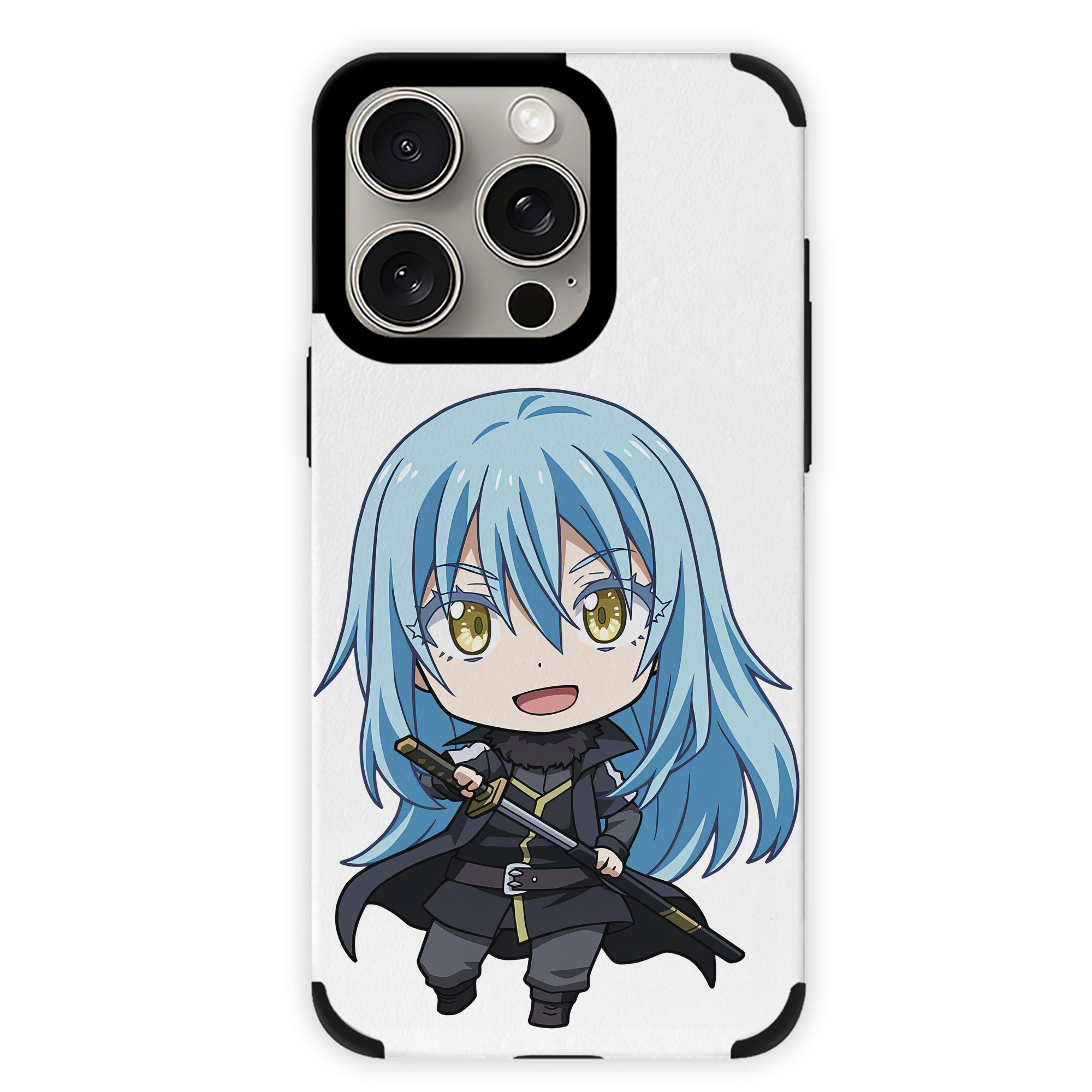 （画像用） 転スラ Regarding Reincarnated to Slime 【iPhone15ProMax対応】 PUレザー スマホケース 耐衝撃＆黄変防止