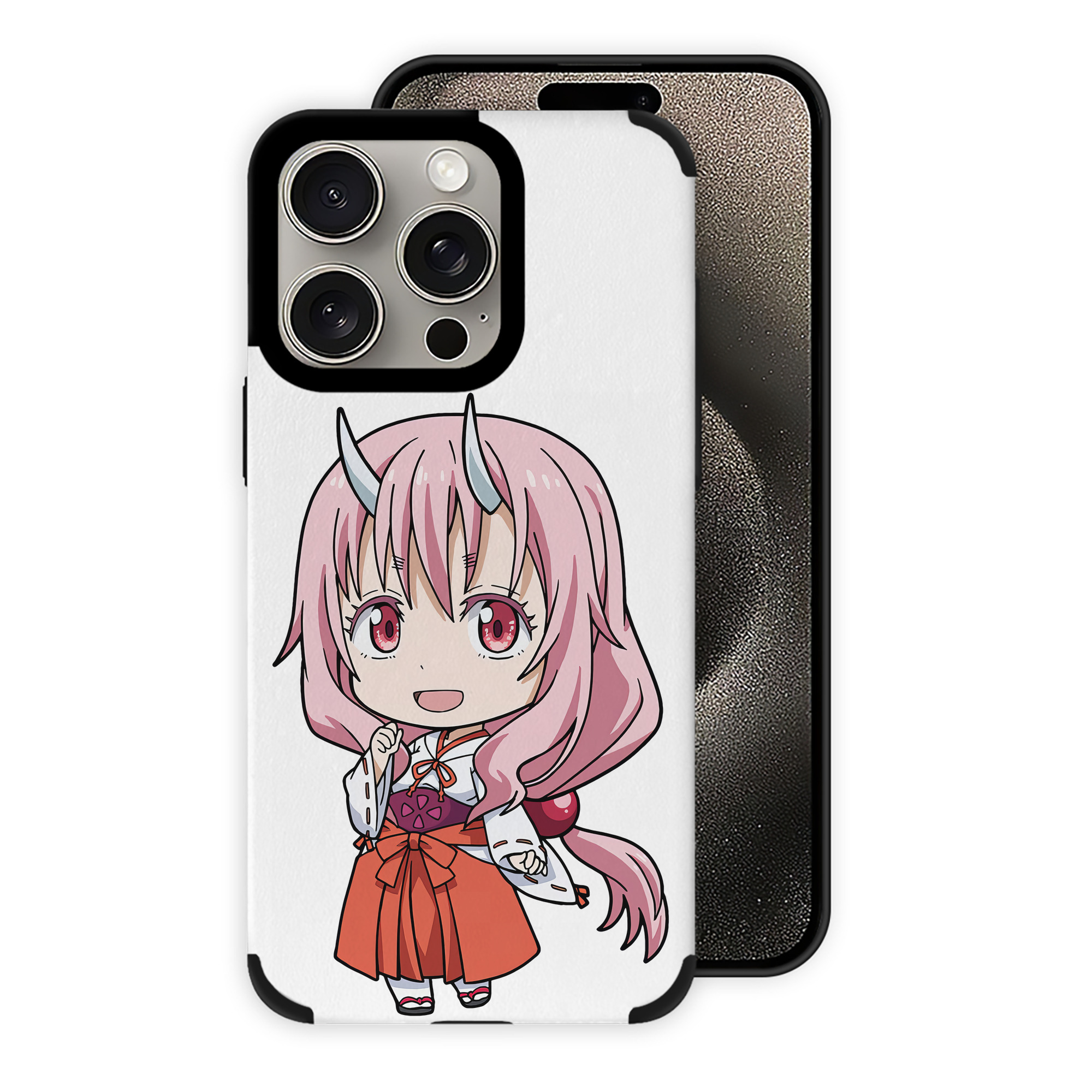 （画像用） 転スラ Regarding Reincarnated to Slime 【iPhone15ProMax対応】 PUレザー スマホケース 耐衝撃＆黄変防止