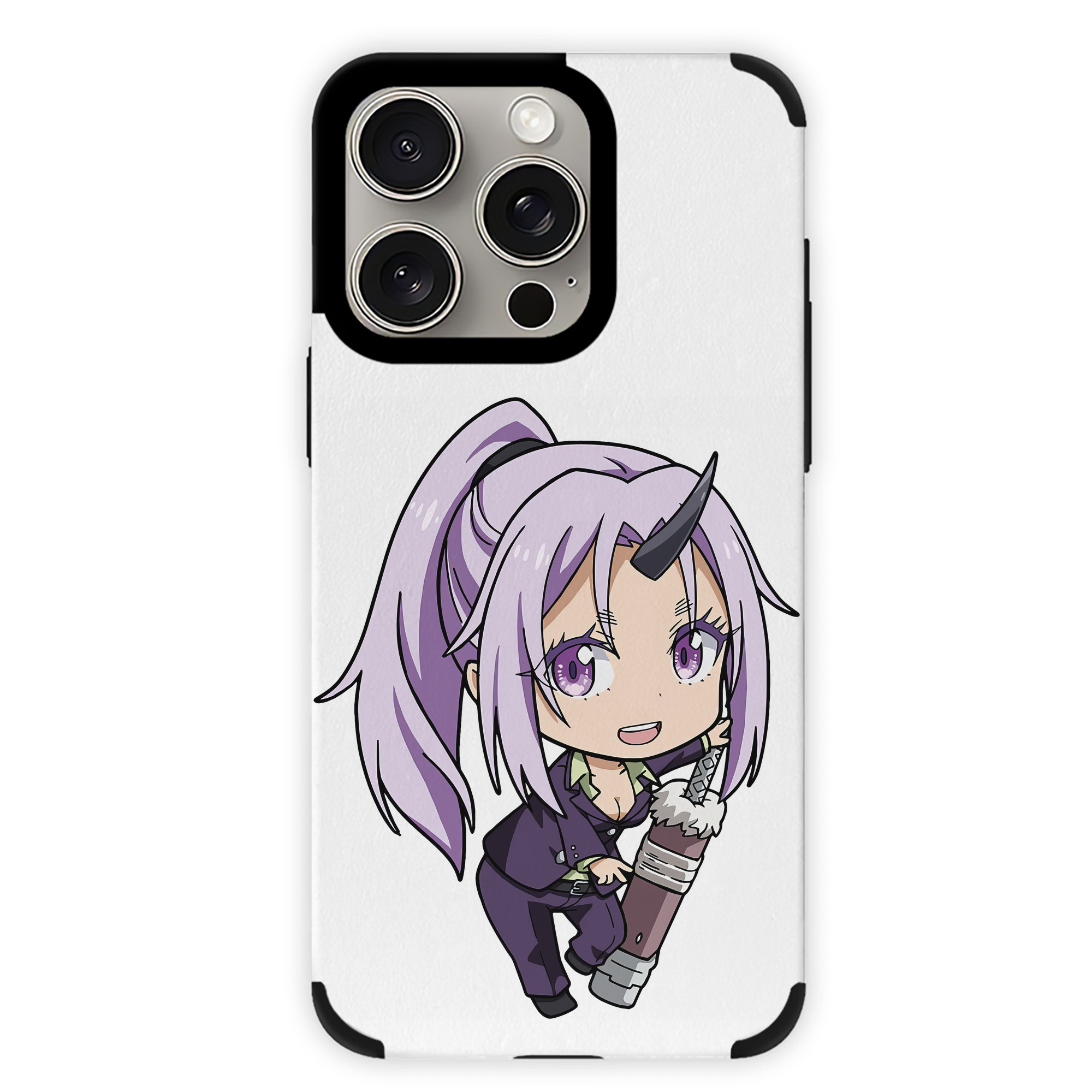 （画像用） 転スラ Regarding Reincarnated to Slime 【iPhone15ProMax対応】 PUレザー スマホケース 耐衝撃＆黄変防止