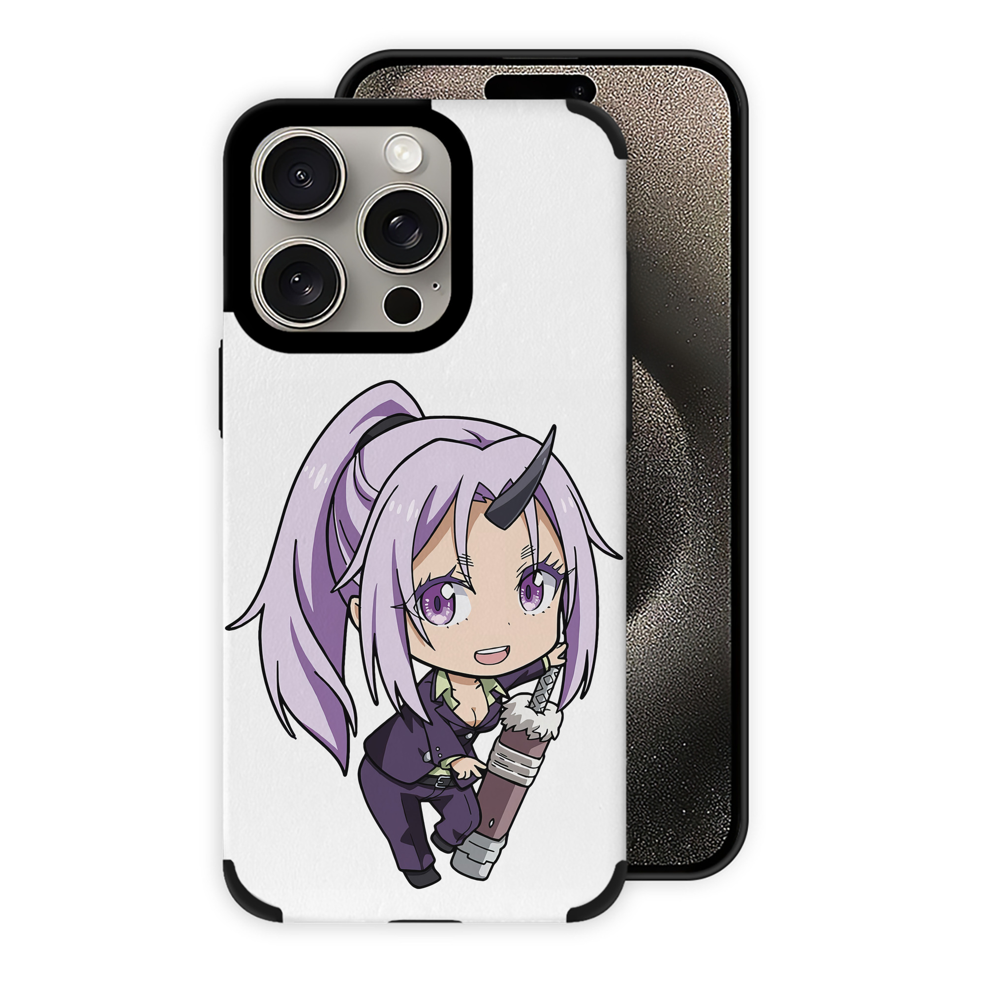 （画像用） 転スラ Regarding Reincarnated to Slime 【iPhone15ProMax対応】 PUレザー スマホケース 耐衝撃＆黄変防止