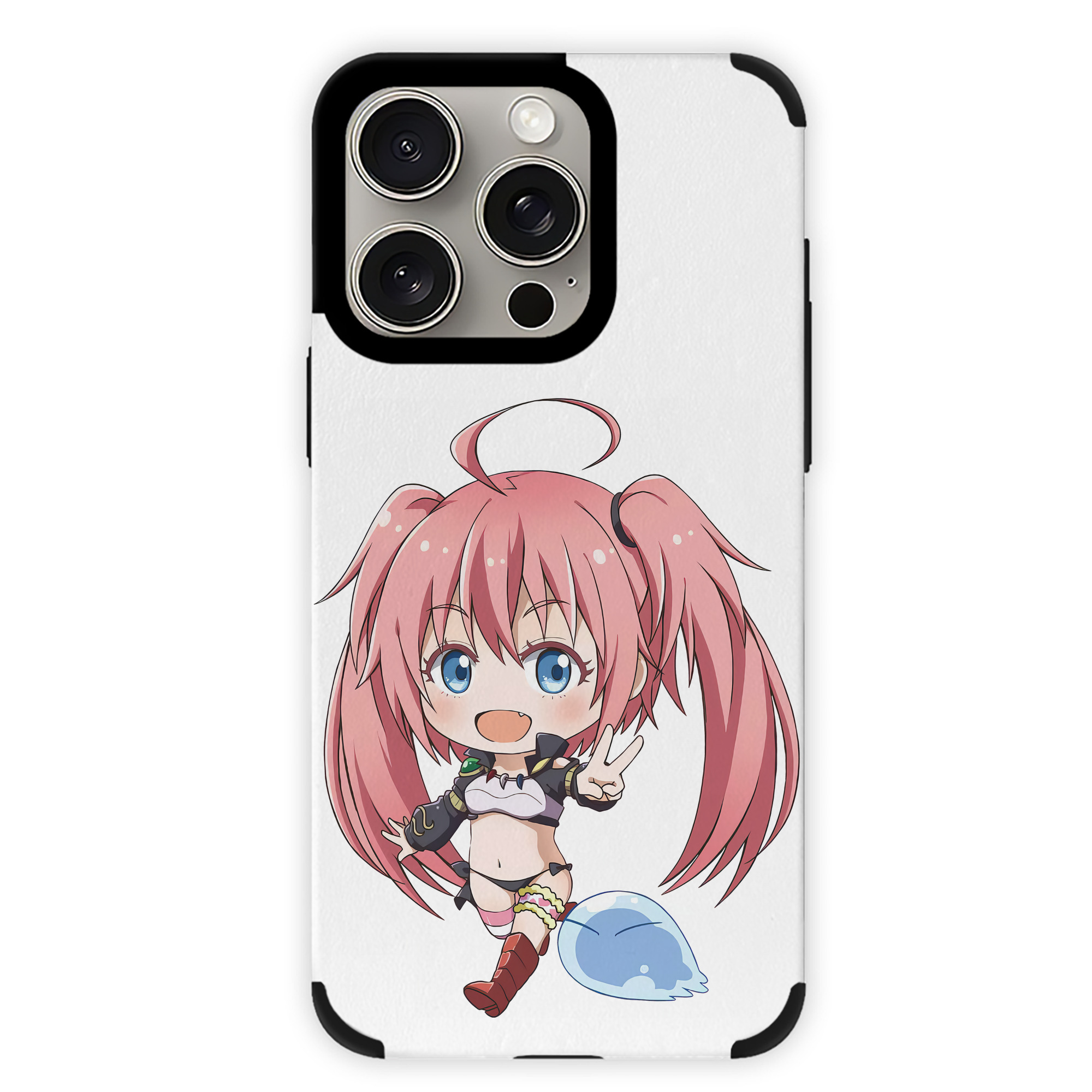 （画像用） 転スラ Regarding Reincarnated to Slime 【iPhone15ProMax対応】 PUレザー スマホケース 耐衝撃＆黄変防止
