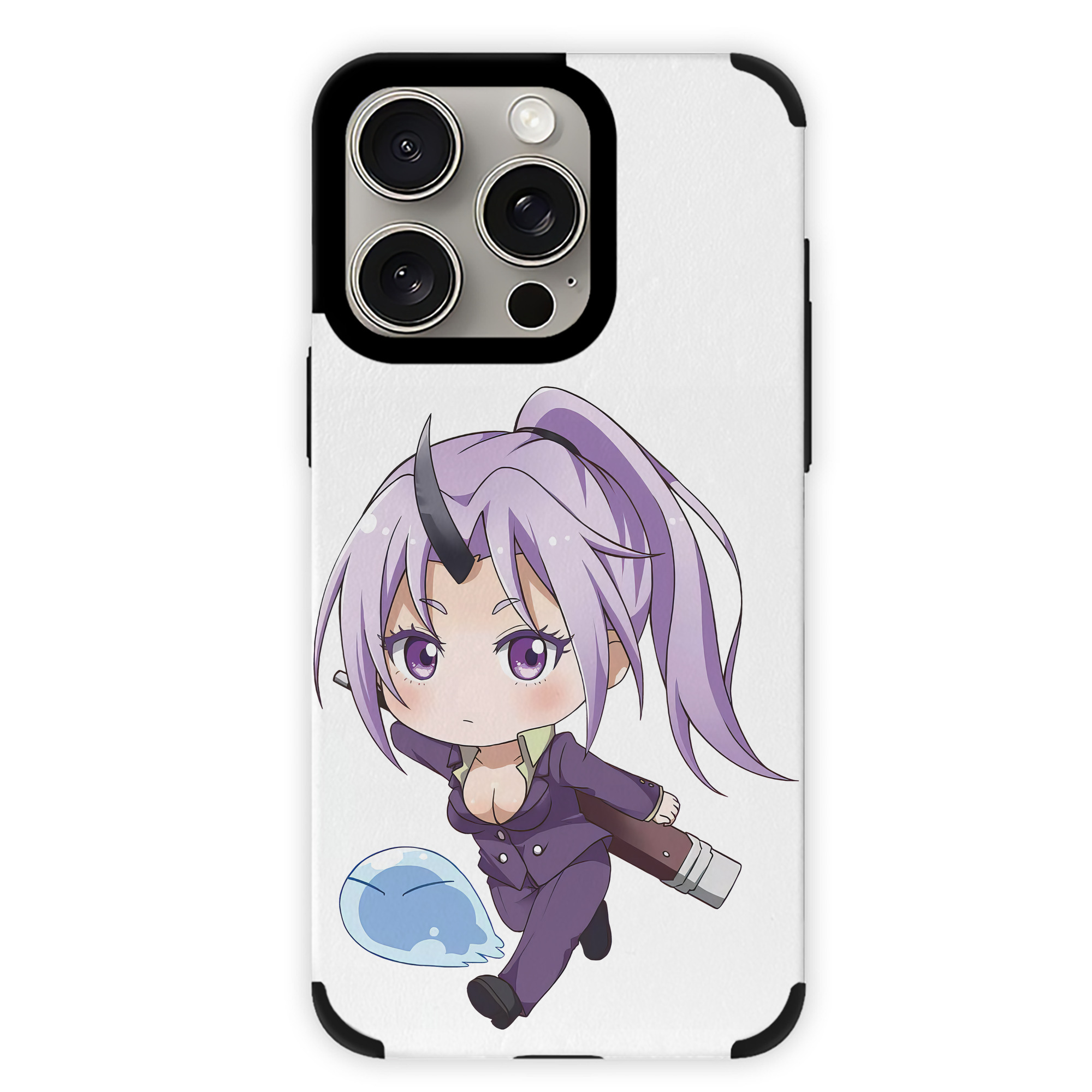 （画像用） 転スラ Regarding Reincarnated to Slime 【iPhone15ProMax対応】 PUレザー スマホケース 耐衝撃＆黄変防止