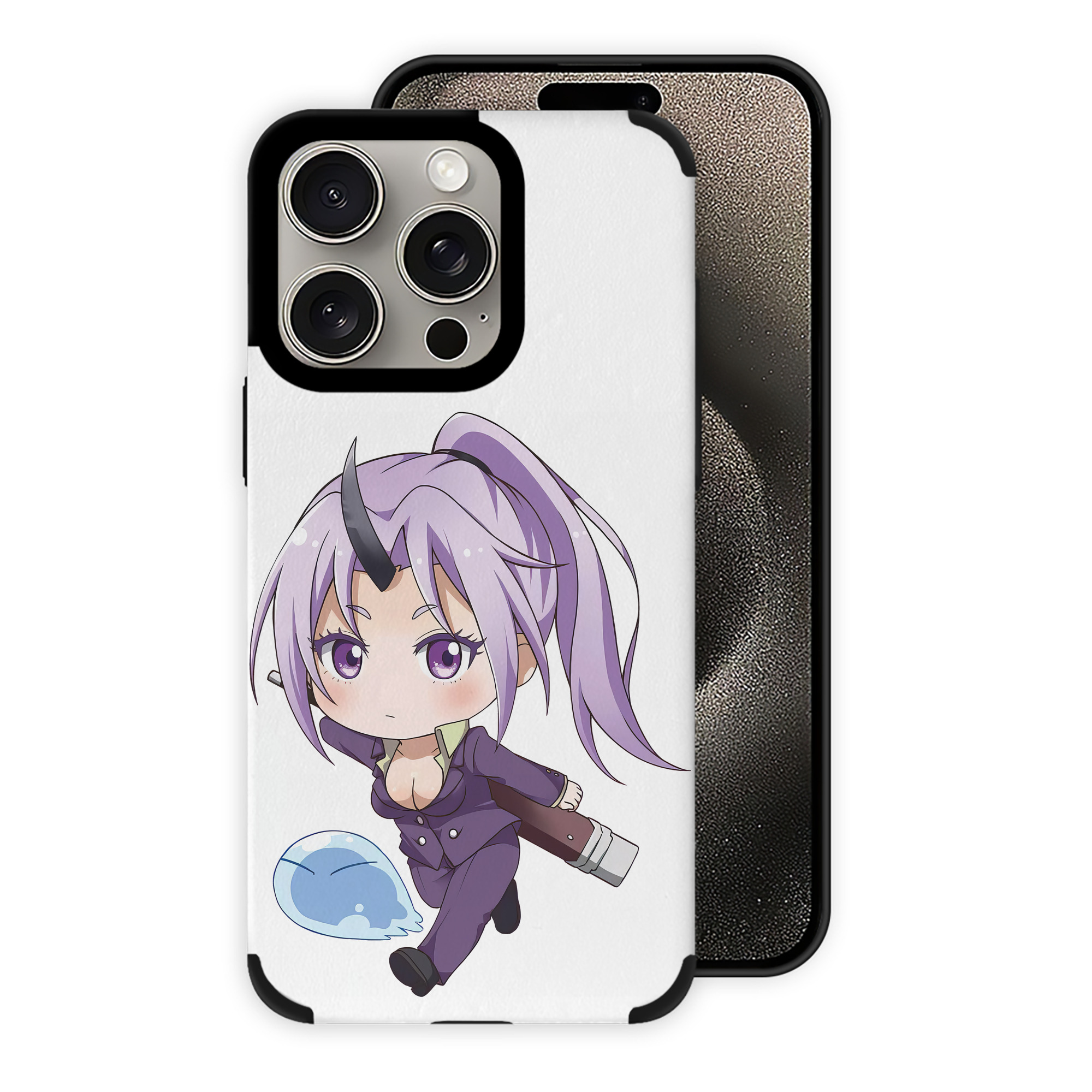 （画像用） 転スラ Regarding Reincarnated to Slime 【iPhone15ProMax対応】 PUレザー スマホケース 耐衝撃＆黄変防止