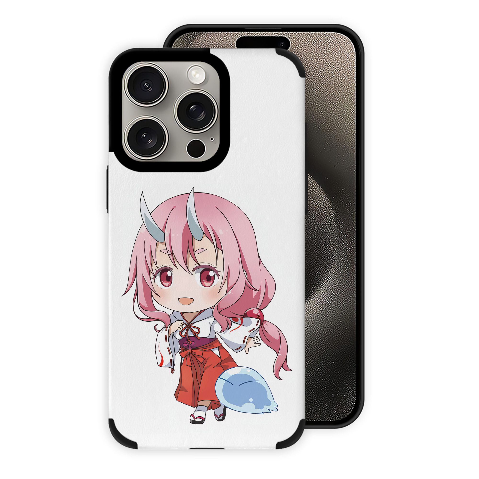 （画像用） 転スラ Regarding Reincarnated to Slime 【iPhone15ProMax対応】 PUレザー スマホケース 耐衝撃＆黄変防止