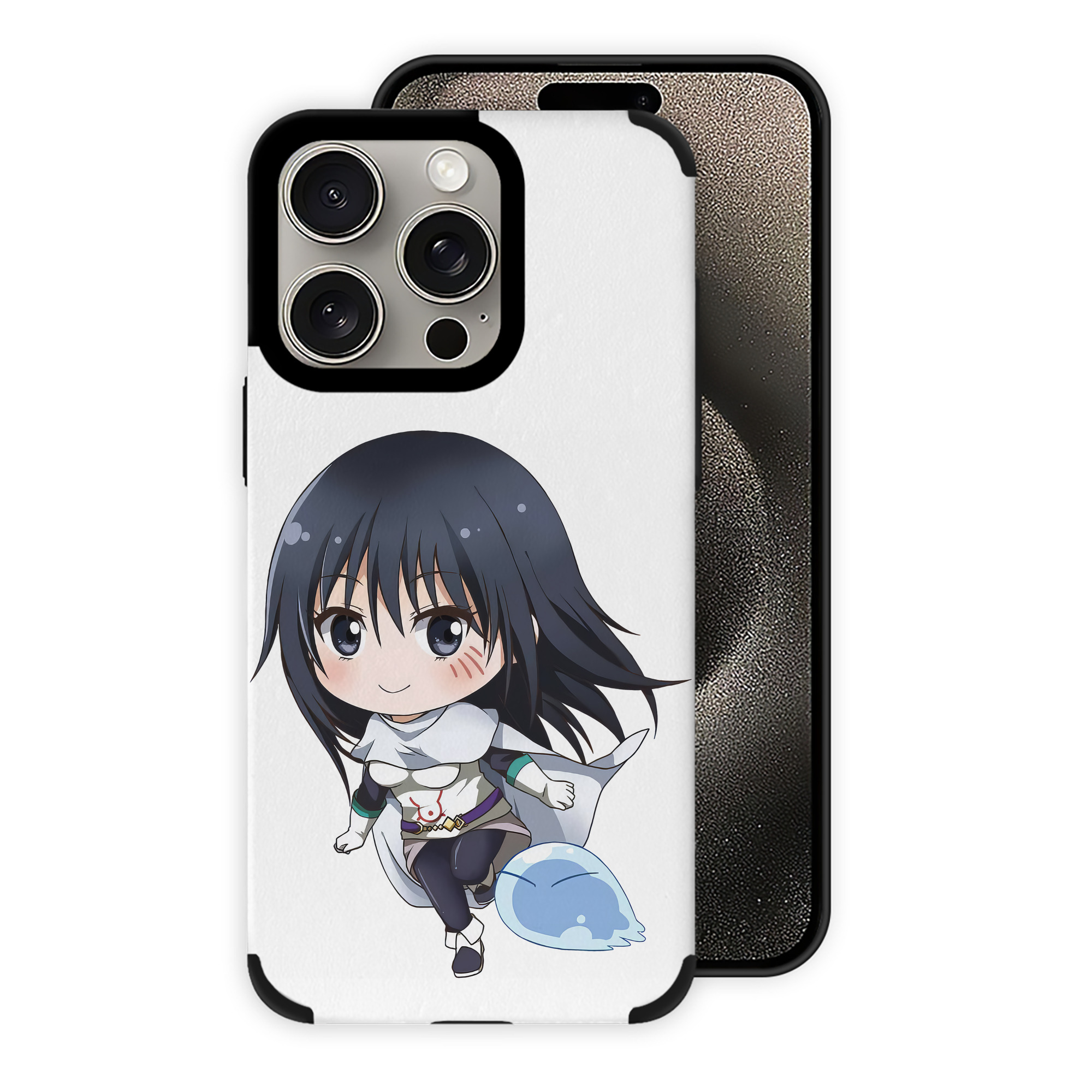 （画像用） 転スラ Regarding Reincarnated to Slime 【iPhone15ProMax対応】 PUレザー スマホケース 耐衝撃＆黄変防止
