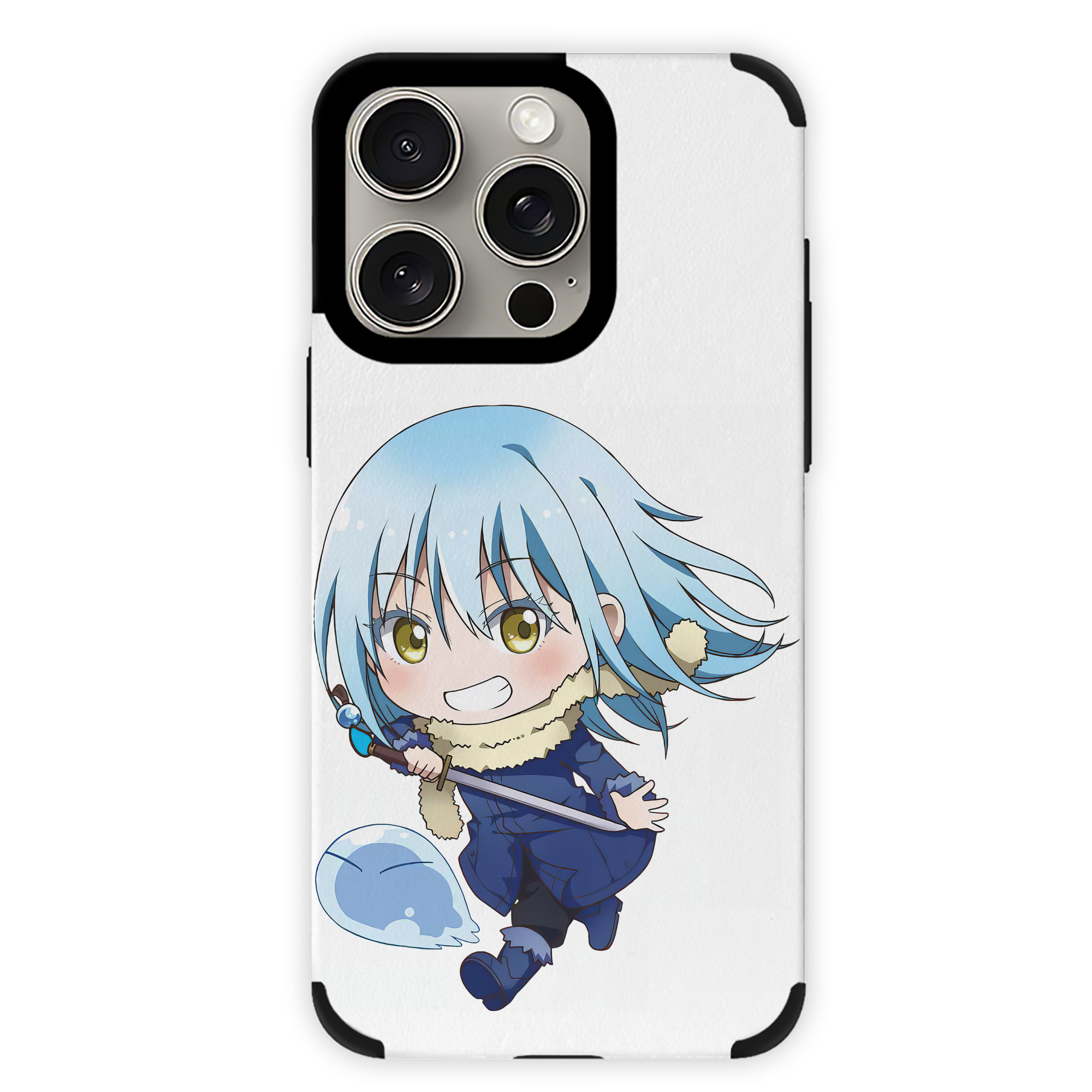 （画像用） 転スラ Regarding Reincarnated to Slime 【iPhone15ProMax対応】 PUレザー スマホケース 耐衝撃＆黄変防止