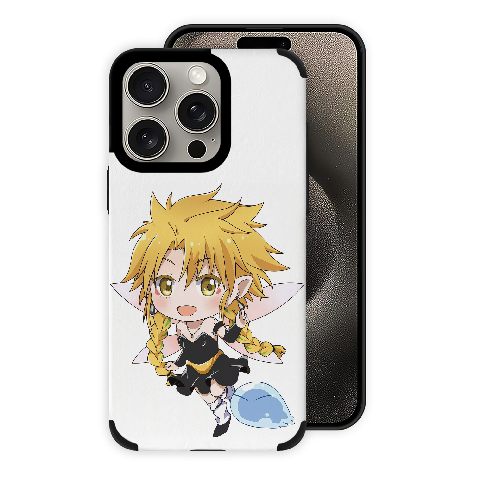 （画像用） 転スラ Regarding Reincarnated to Slime 【iPhone15ProMax対応】 PUレザー スマホケース 耐衝撃＆黄変防止