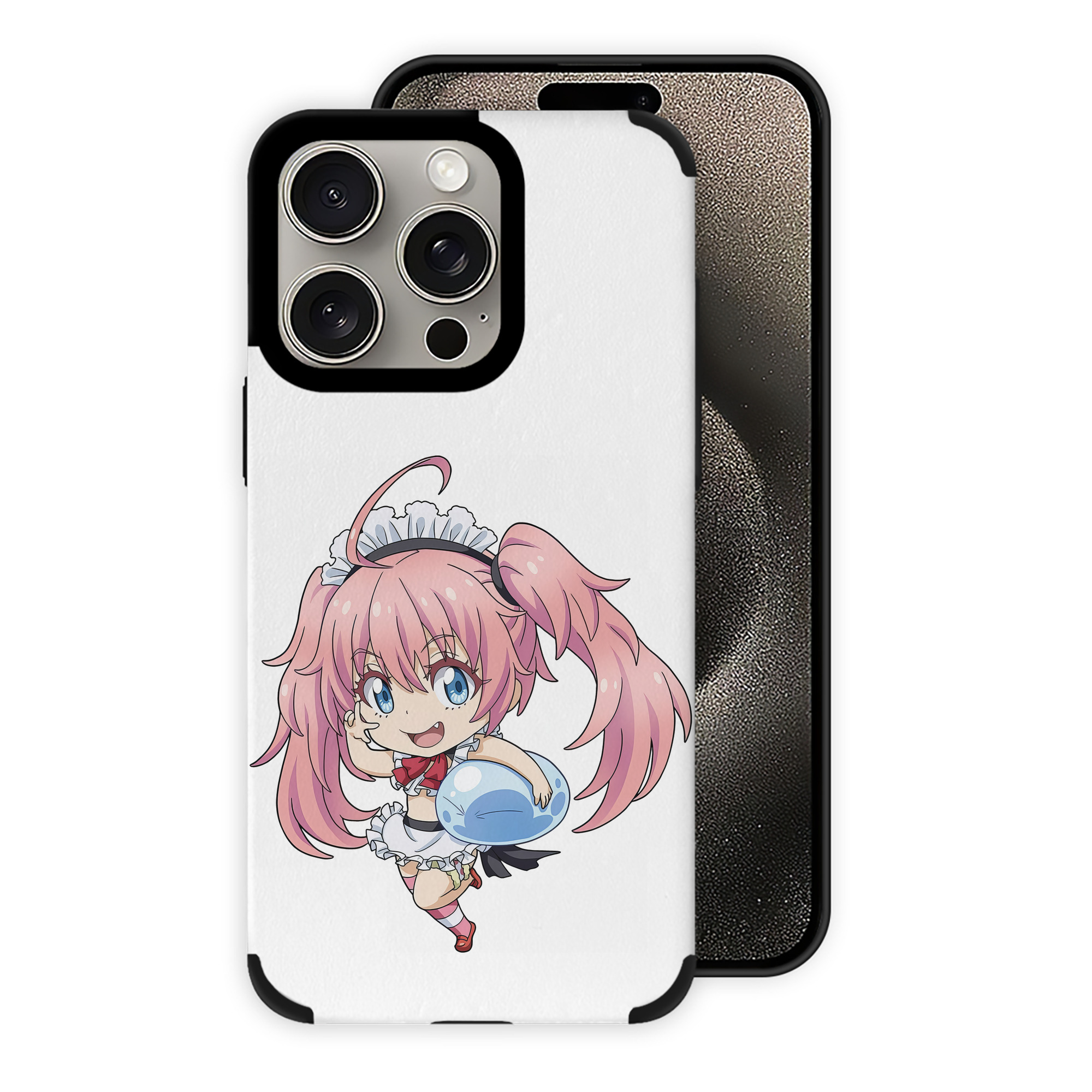 （画像用） 転スラ Regarding Reincarnated to Slime 【iPhone15ProMax対応】 PUレザー スマホケース 耐衝撃＆黄変防止