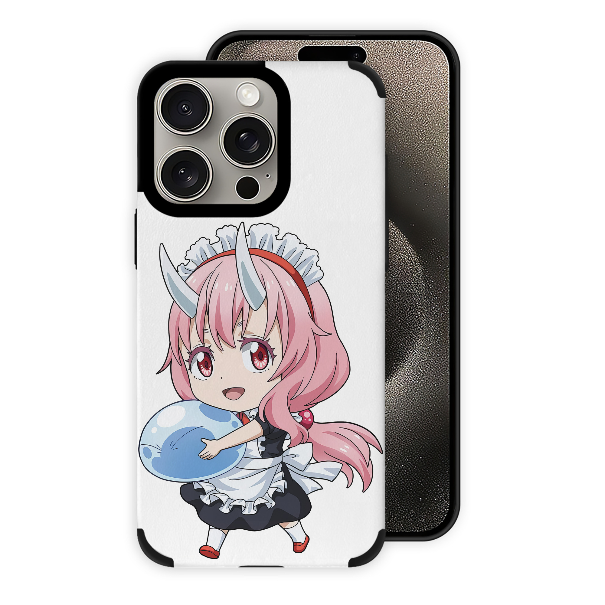（画像用） 転スラ Regarding Reincarnated to Slime 【iPhone15ProMax対応】 PUレザー スマホケース 耐衝撃＆黄変防止
