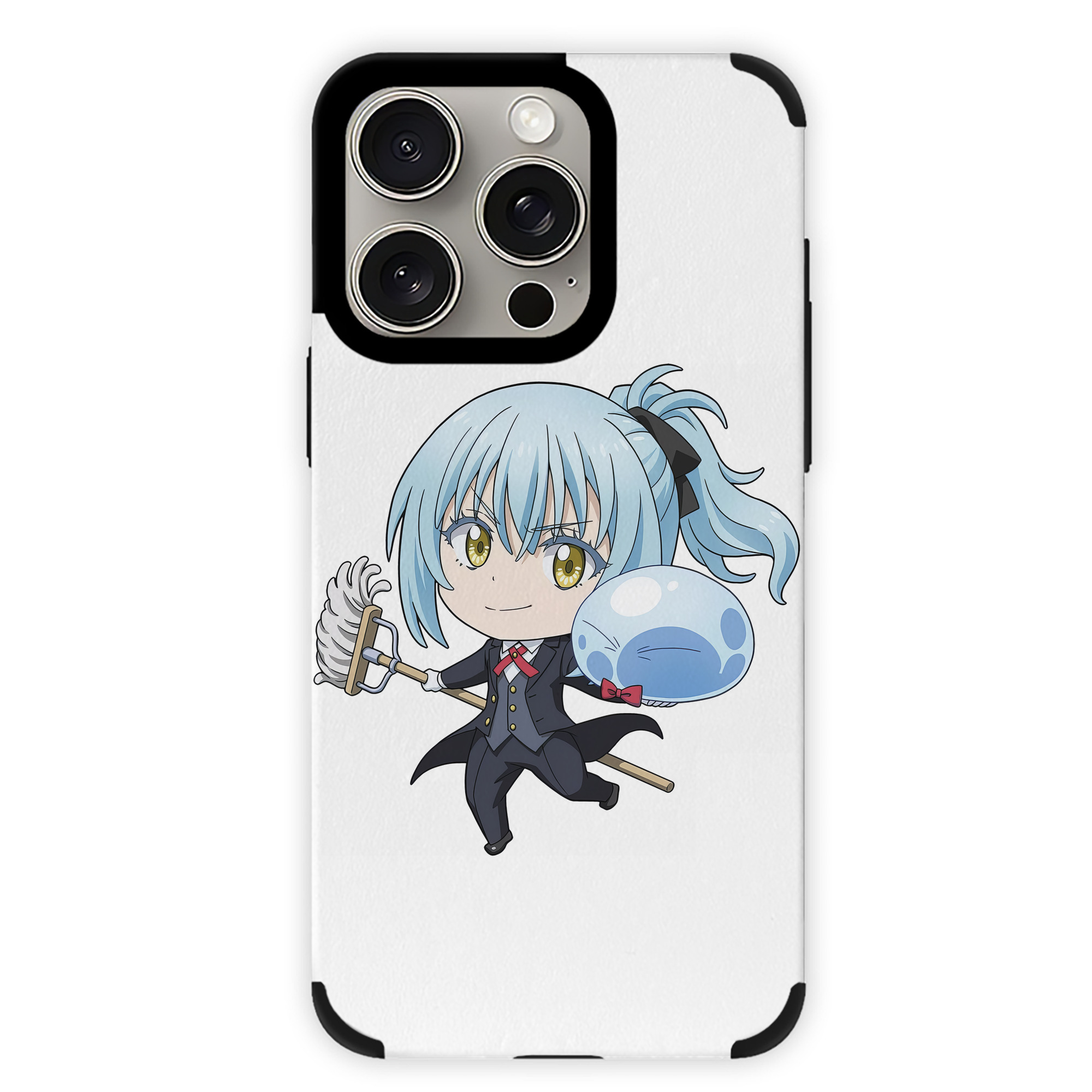 （画像用） 転スラ Regarding Reincarnated to Slime 【iPhone15ProMax対応】 PUレザー スマホケース 耐衝撃＆黄変防止