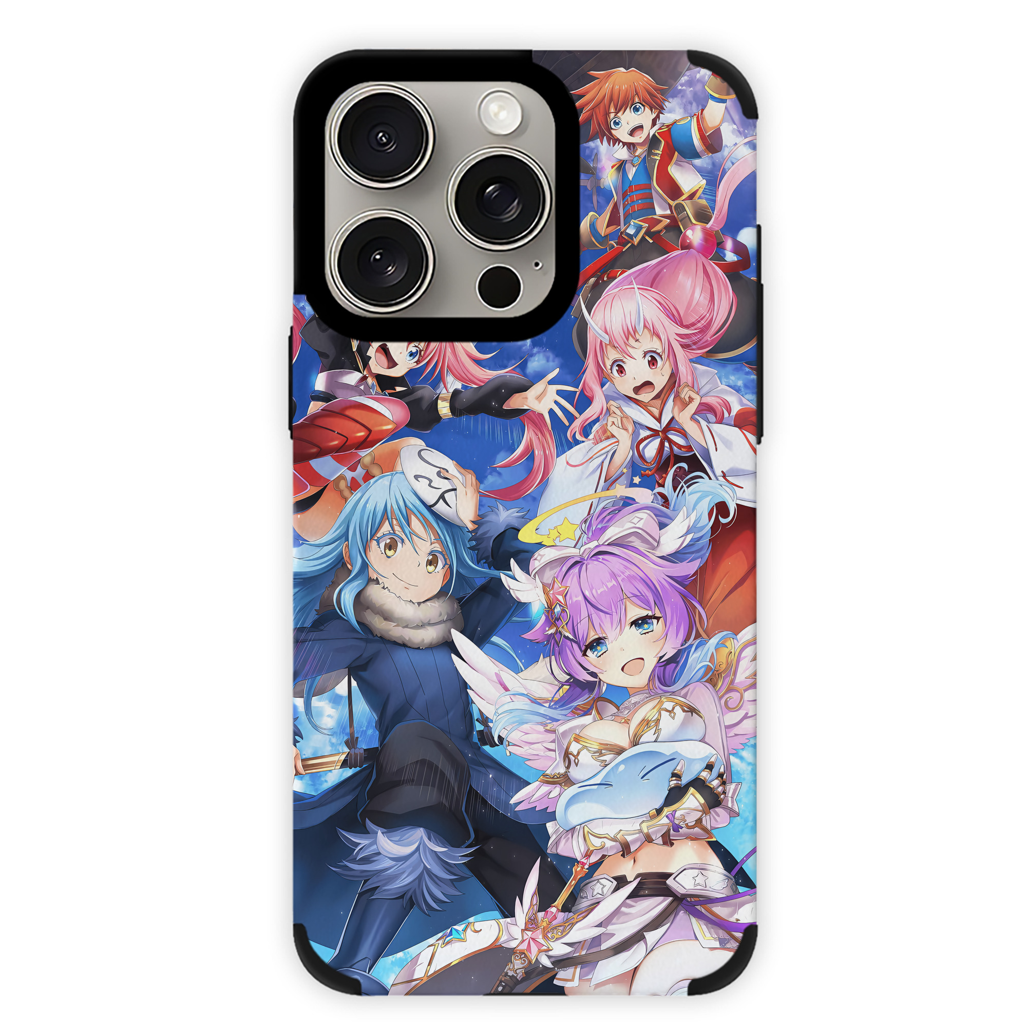 （画像用） 転スラ Regarding Reincarnated to Slime 【iPhone15ProMax対応】 PUレザー スマホケース 耐衝撃＆黄変防止