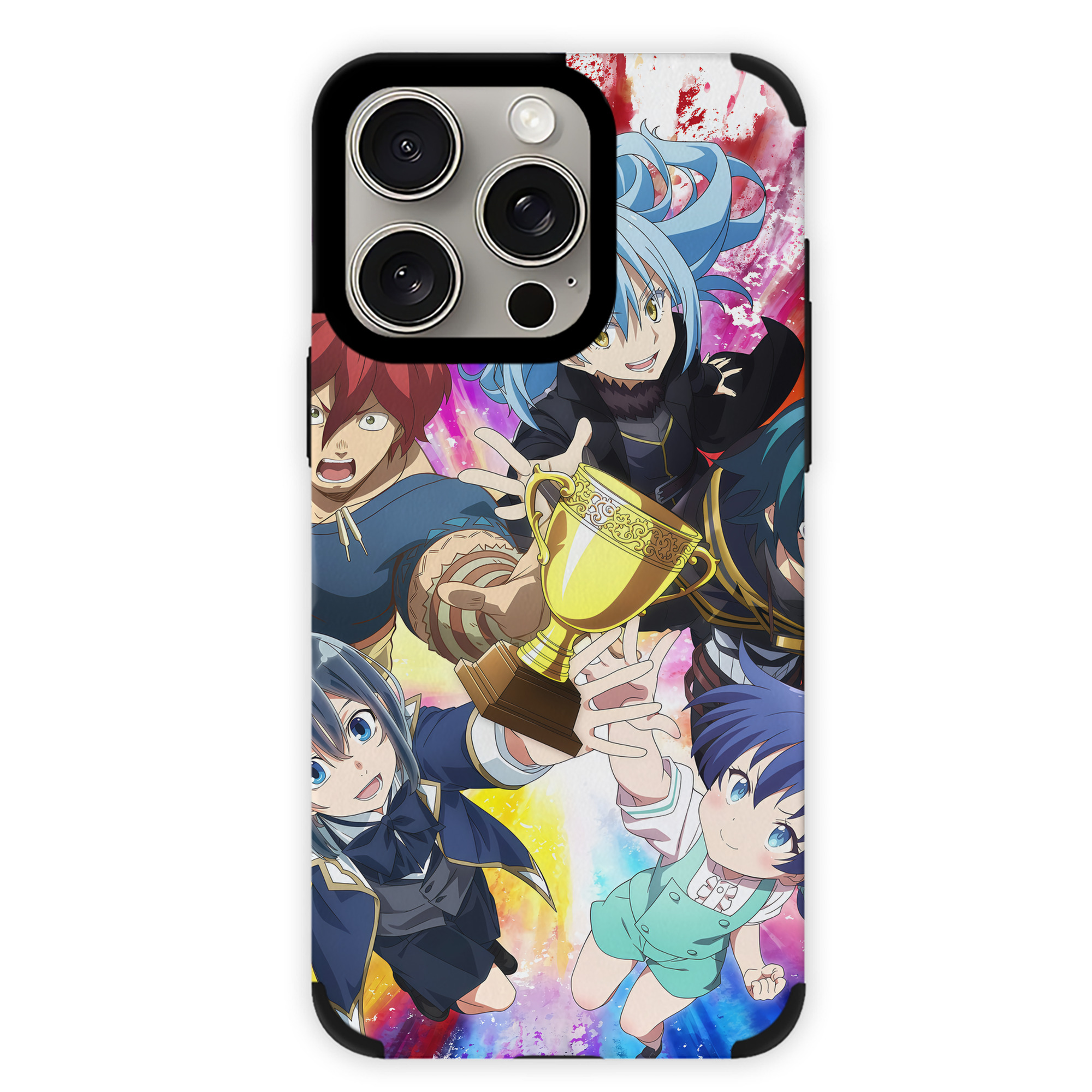 （画像用） 転スラ Regarding Reincarnated to Slime 【iPhone15ProMax対応】 PUレザー スマホケース 耐衝撃＆黄変防止