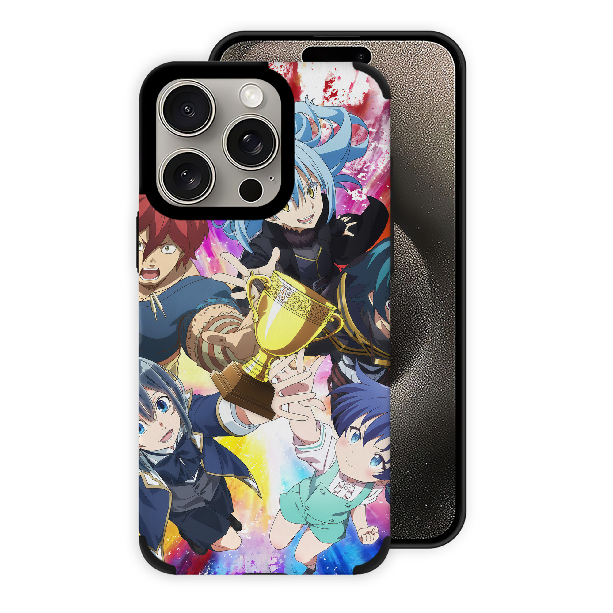 （画像用） 転スラ Regarding Reincarnated to Slime 【iPhone15ProMax対応】 PUレザー スマホケース 耐衝撃＆黄変防止