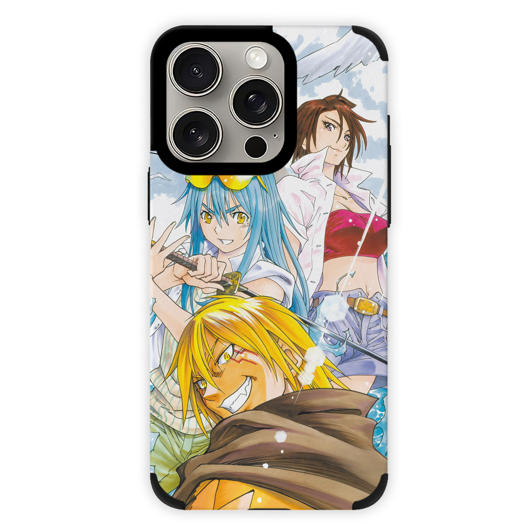 （画像用） 転スラ Regarding Reincarnated to Slime 【iPhone15ProMax対応】 PUレザー スマホケース 耐衝撃＆黄変防止
