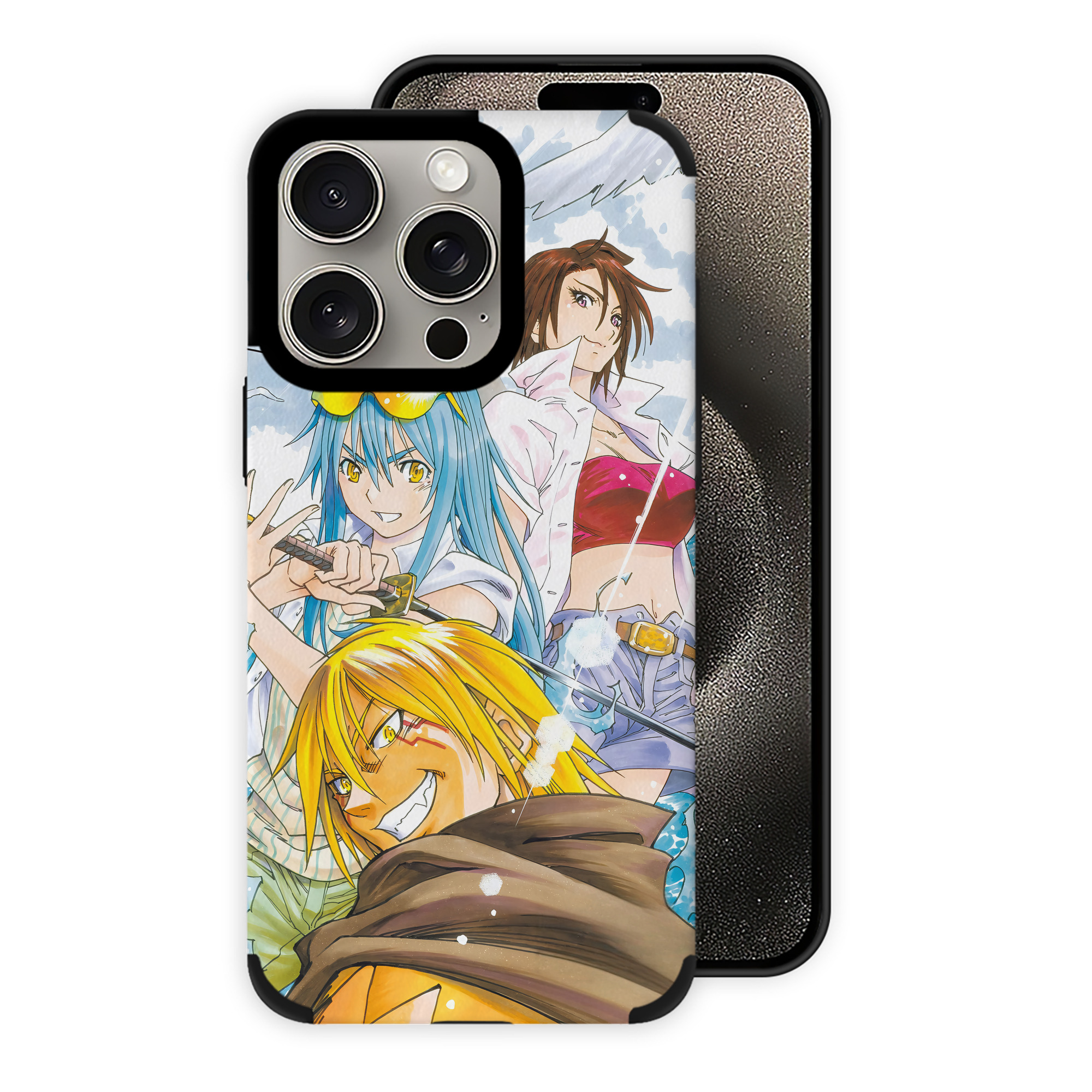 （画像用） 転スラ Regarding Reincarnated to Slime 【iPhone15ProMax対応】 PUレザー スマホケース 耐衝撃＆黄変防止
