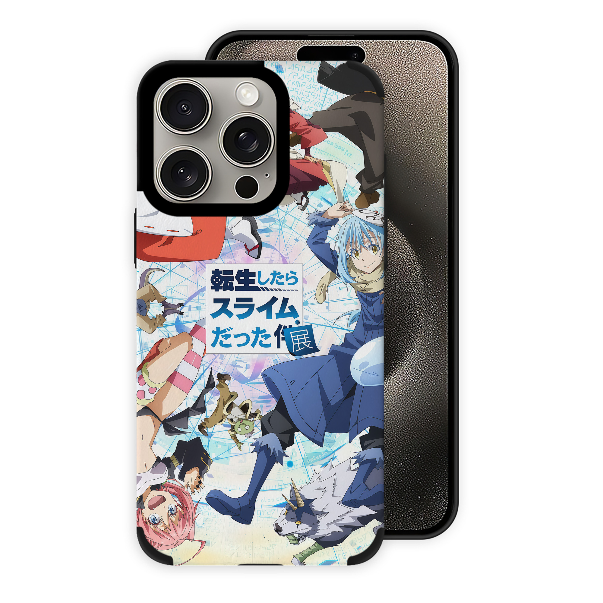 転スラ Regarding Reincarnated to Slime 【iPhone15ProMax対応】 PUレザー スマホケース 耐衝撃＆黄変防止