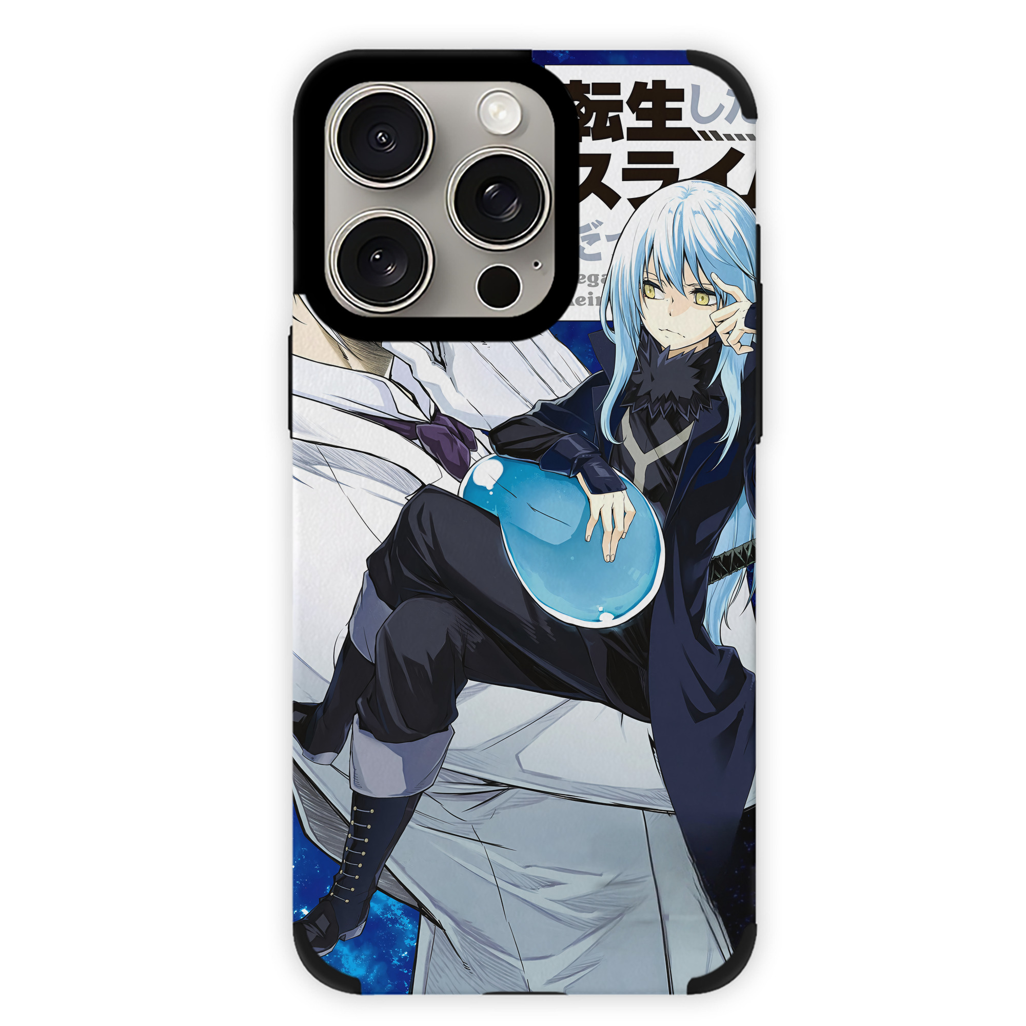 （画像用） 転スラ Regarding Reincarnated to Slime 【iPhone15ProMax対応】 PUレザー スマホケース 耐衝撃＆黄変防止