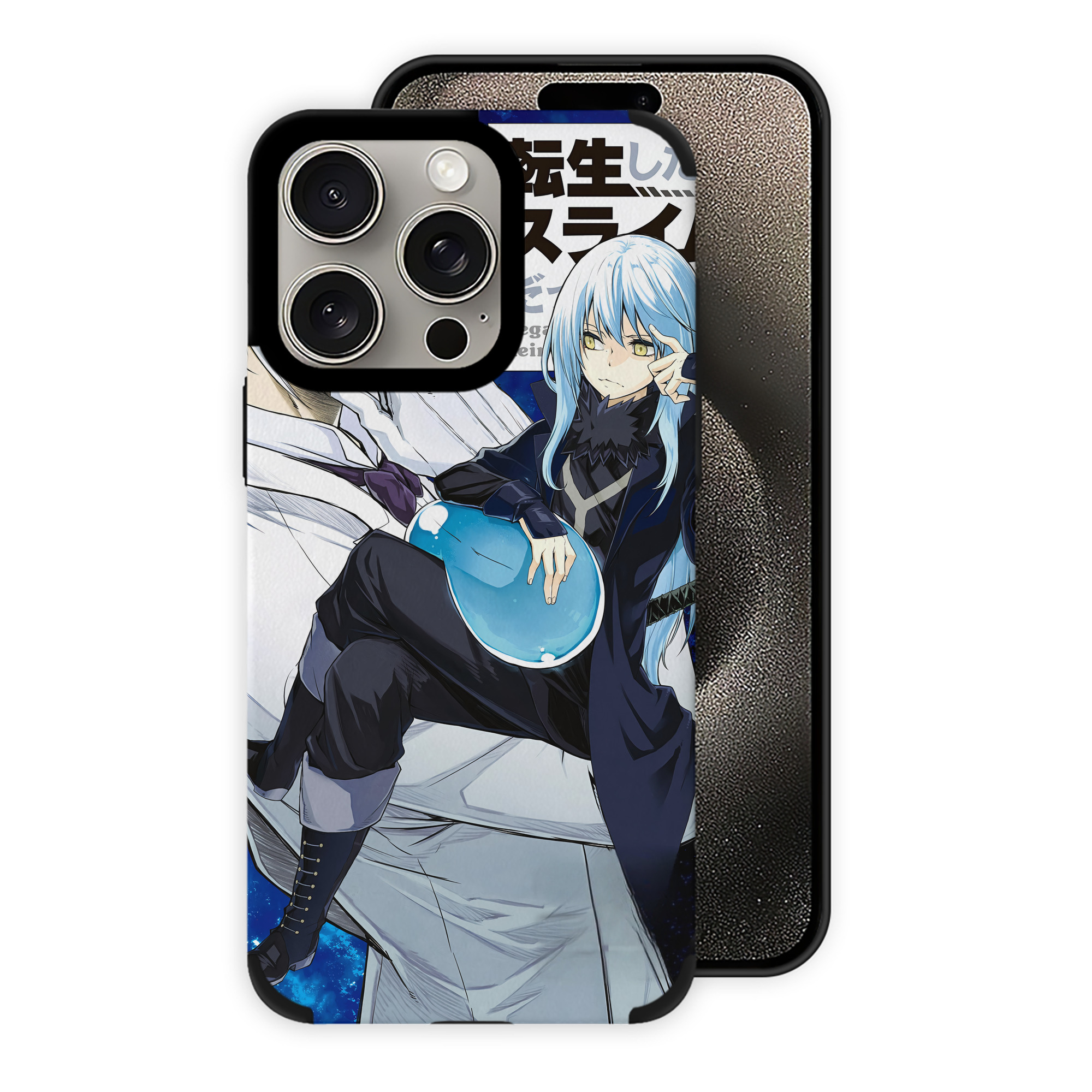 （画像用） 転スラ Regarding Reincarnated to Slime 【iPhone15ProMax対応】 PUレザー スマホケース 耐衝撃＆黄変防止