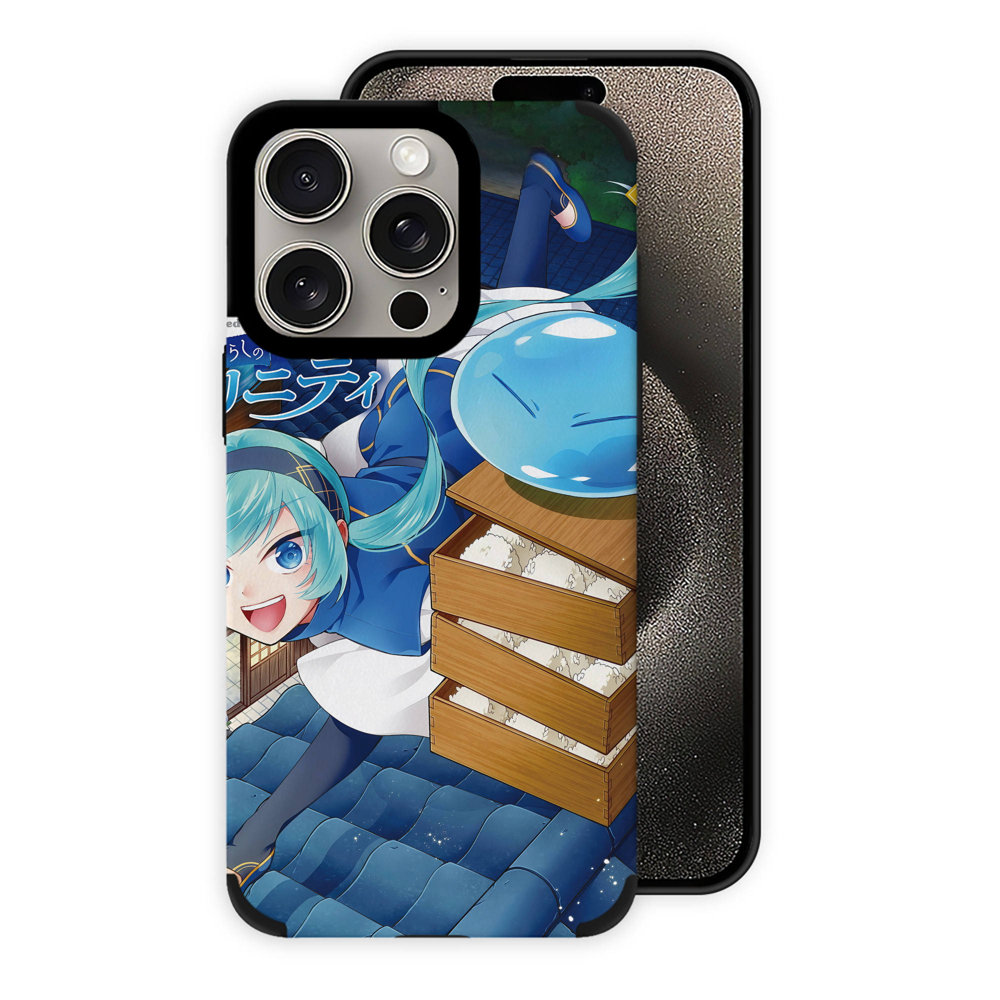 （画像用） 転スラ Regarding Reincarnated to Slime 【iPhone15ProMax対応】 PUレザー スマホケース 耐衝撃＆黄変防止