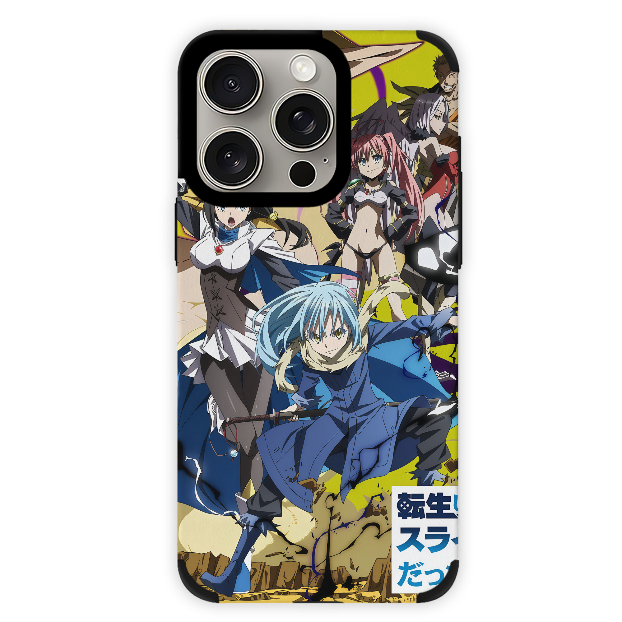 （画像用） 転スラ Regarding Reincarnated to Slime 【iPhone15ProMax対応】 PUレザー スマホケース 耐衝撃＆黄変防止
