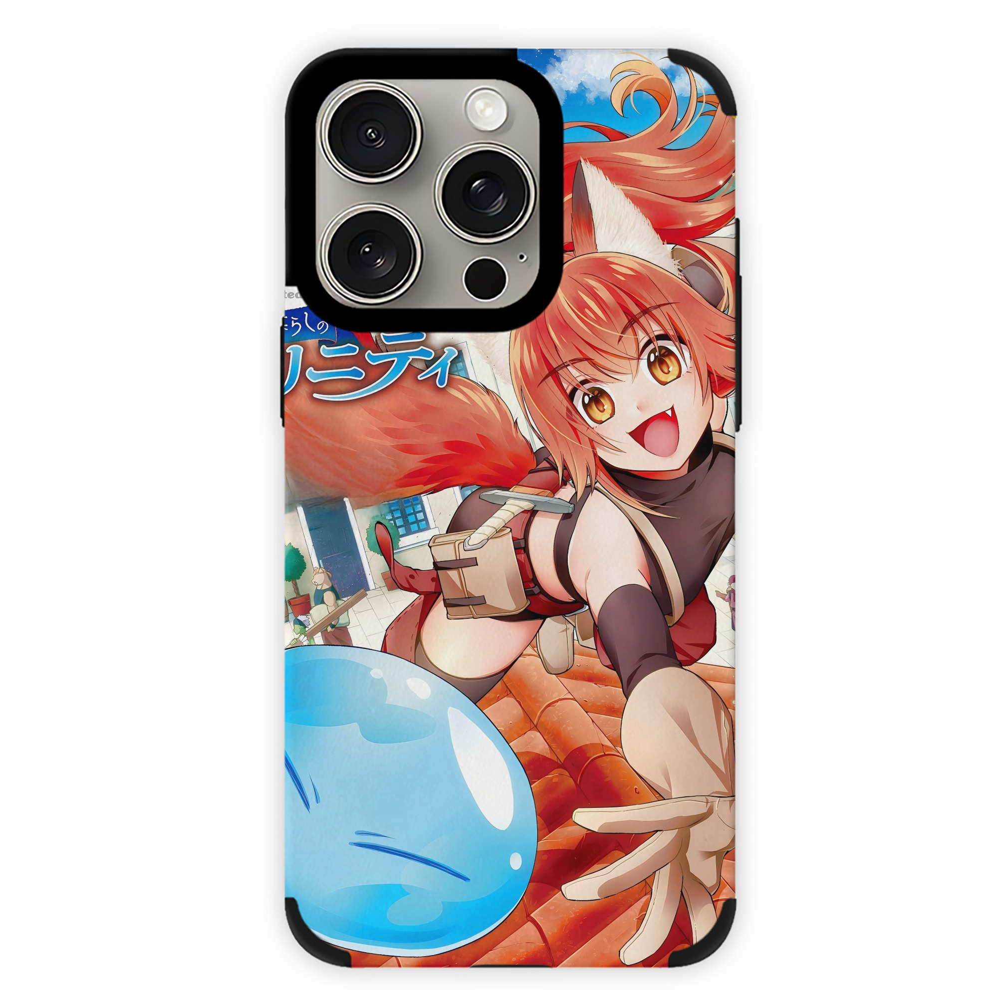 （画像用） 転スラ Regarding Reincarnated to Slime 【iPhone15ProMax対応】 PUレザー スマホケース 耐衝撃＆黄変防止