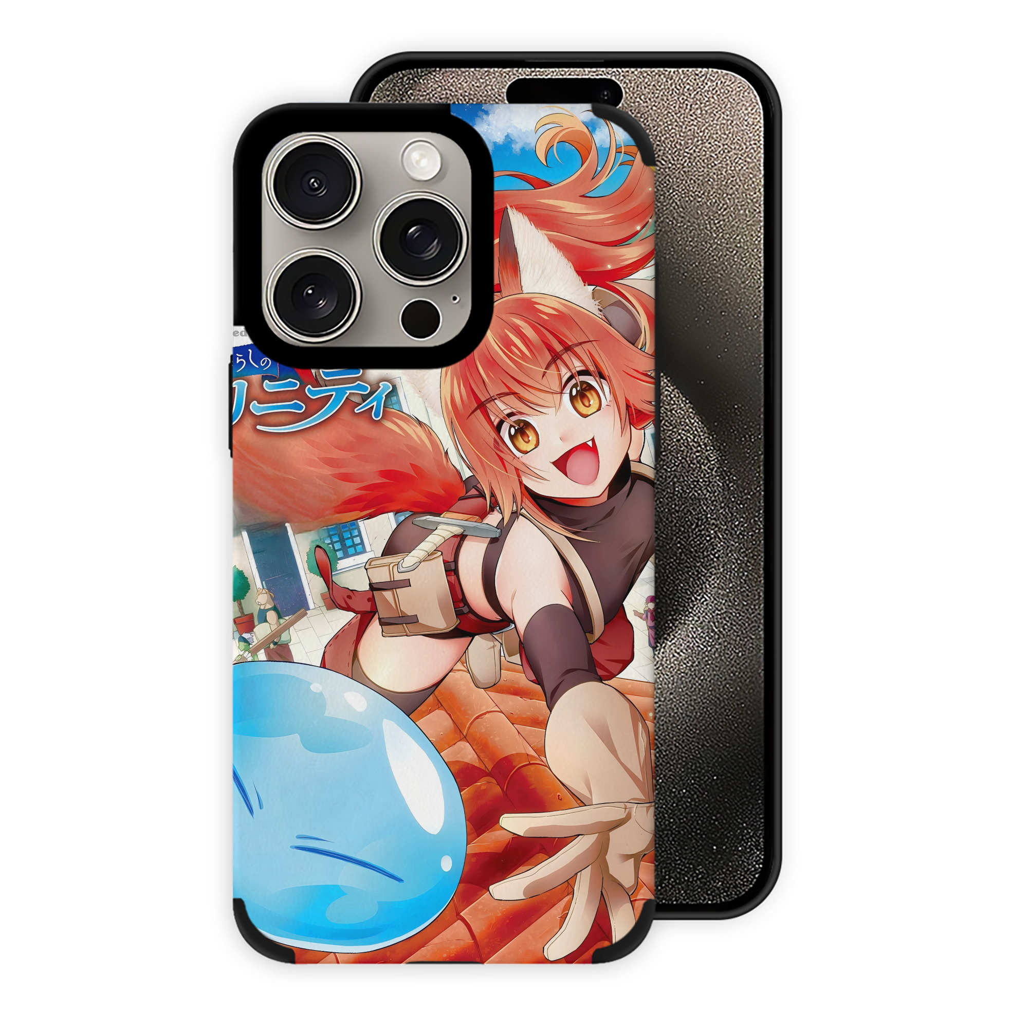 （画像用） 転スラ Regarding Reincarnated to Slime 【iPhone15ProMax対応】 PUレザー スマホケース 耐衝撃＆黄変防止