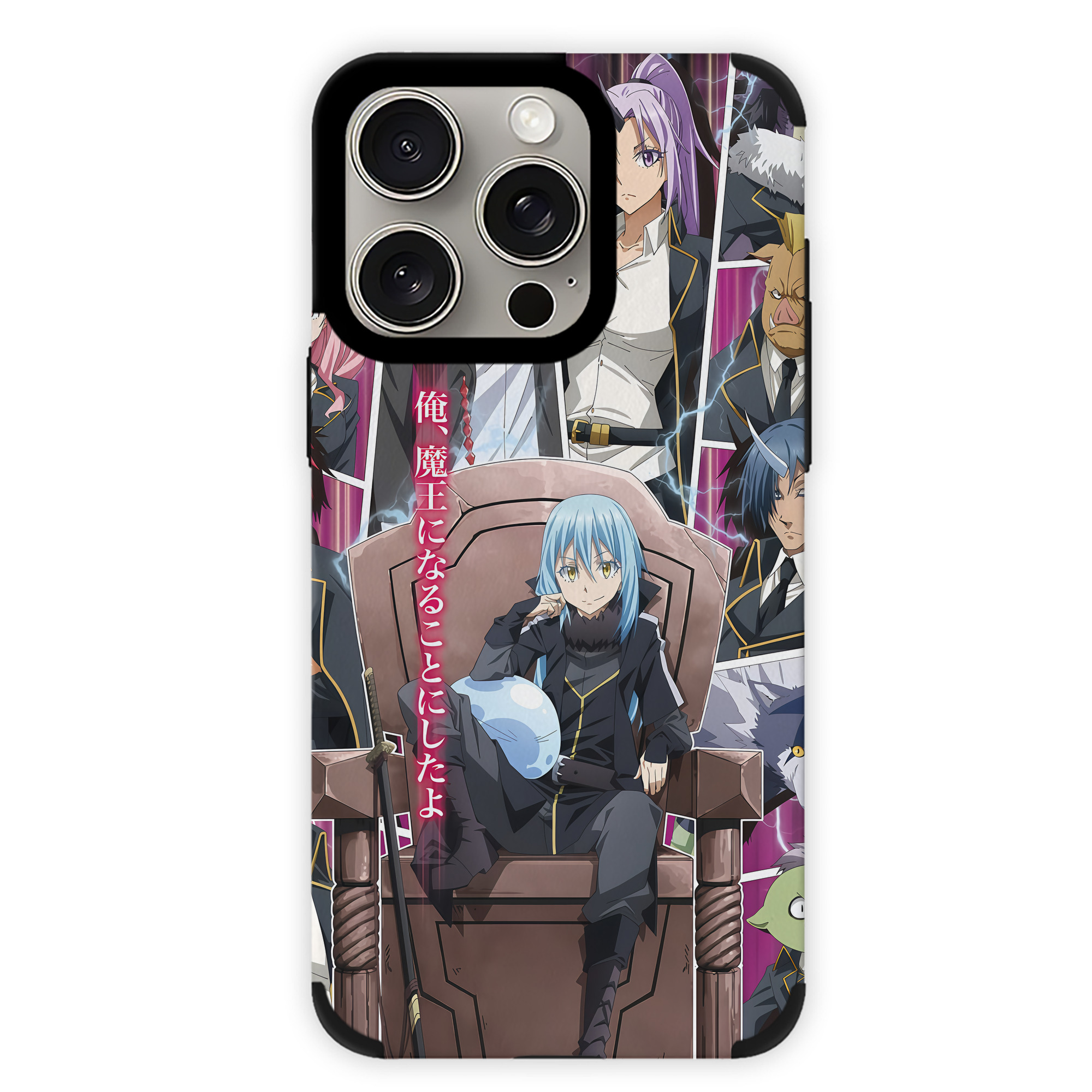 （画像用） 転スラ Regarding Reincarnated to Slime 【iPhone15ProMax対応】 PUレザー スマホケース 耐衝撃＆黄変防止